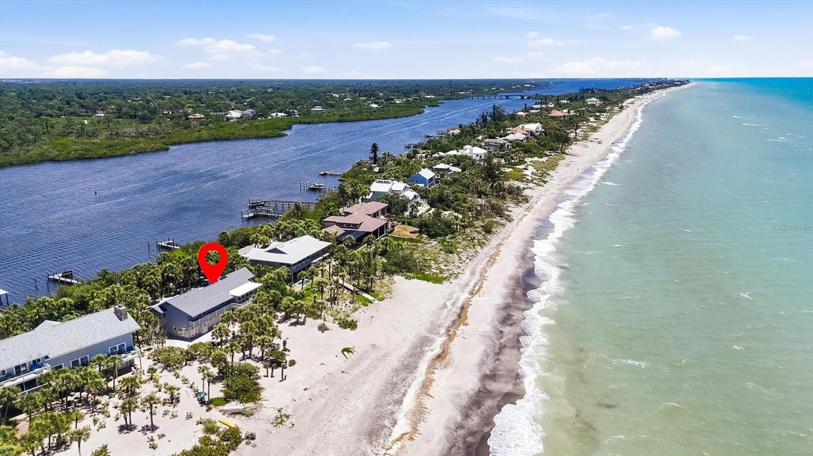 Amazing Gulf to Bay property - 750 N MANASOTA KEY RD, ENGLEWOOD