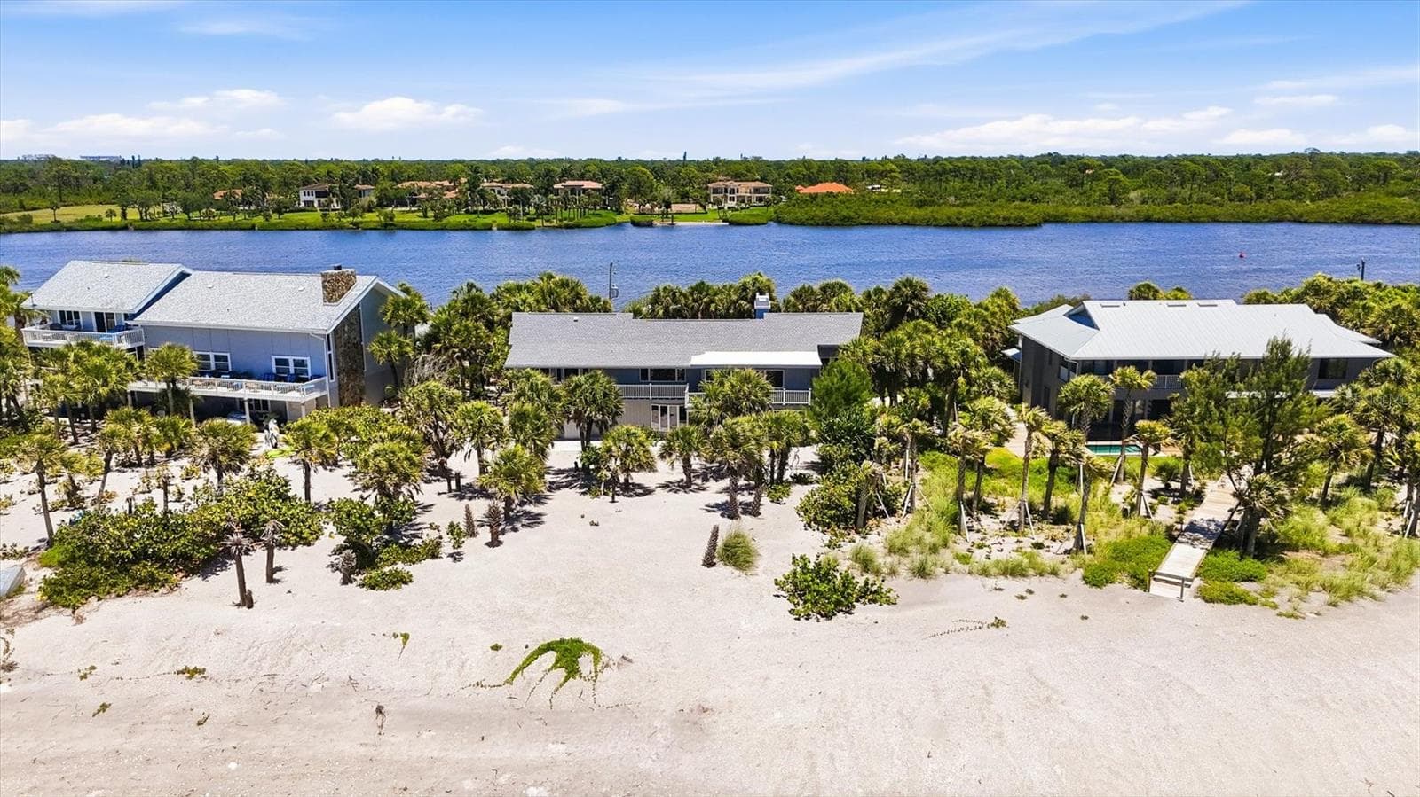 Views of backyard from the Gulf - 750 N MANASOTA KEY RD, ENGLEWOOD