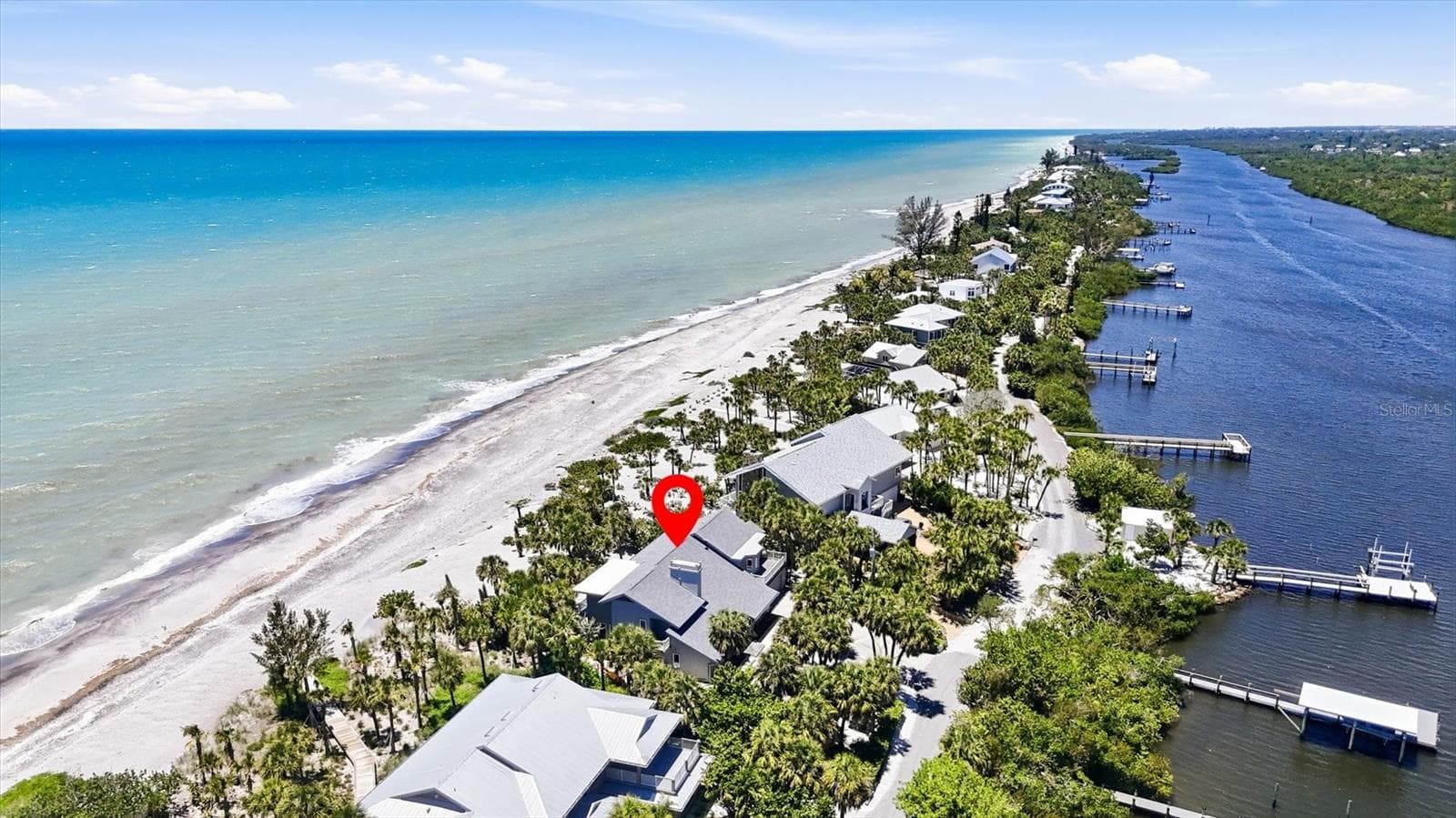 Gulf to Bay with dock - 750 N MANASOTA KEY RD, ENGLEWOOD