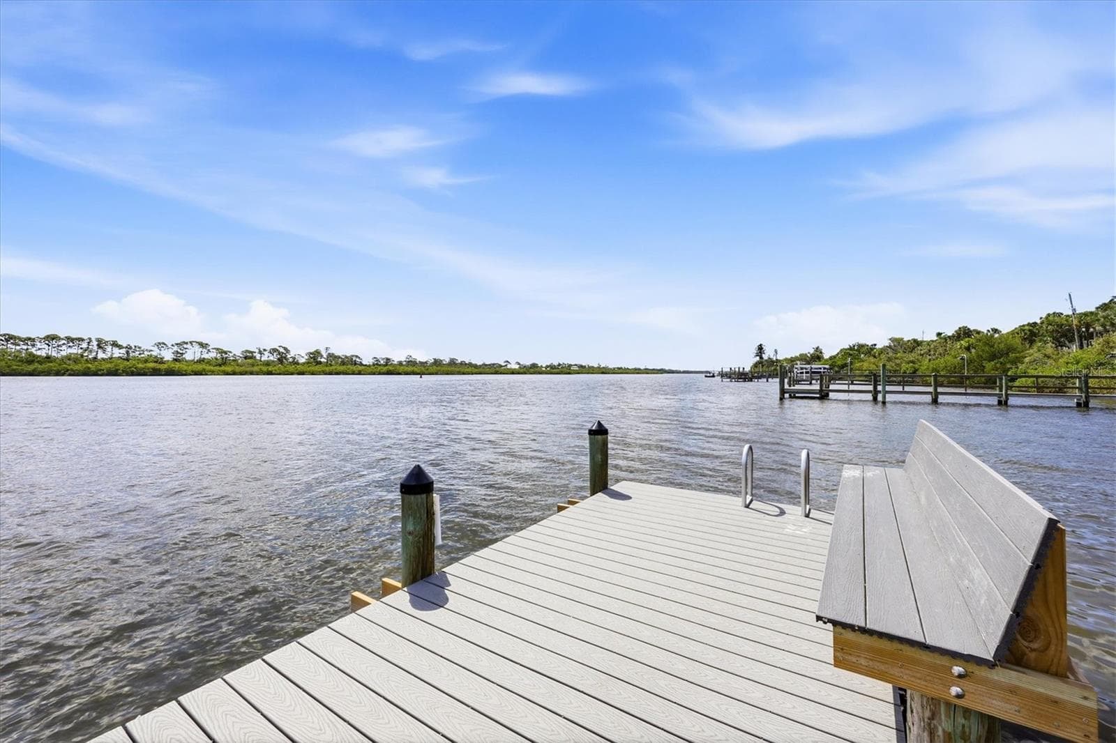 Private dock for watching morning sunrises & boats cruise along - 750 N MANASOTA KEY RD, ENGLEWOOD
