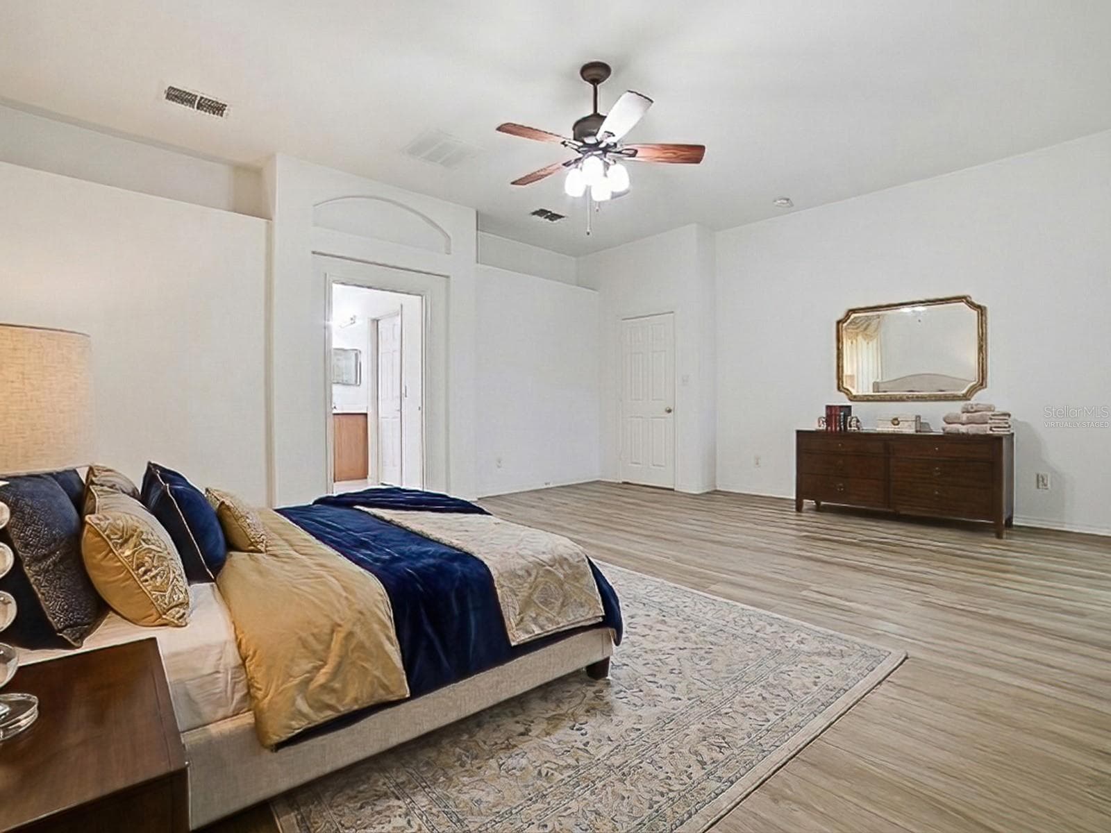 Virtually Staged...Bedroom. There are 2 walk in Closets. - 5106 CHANTICLEER DR, LEESBURG