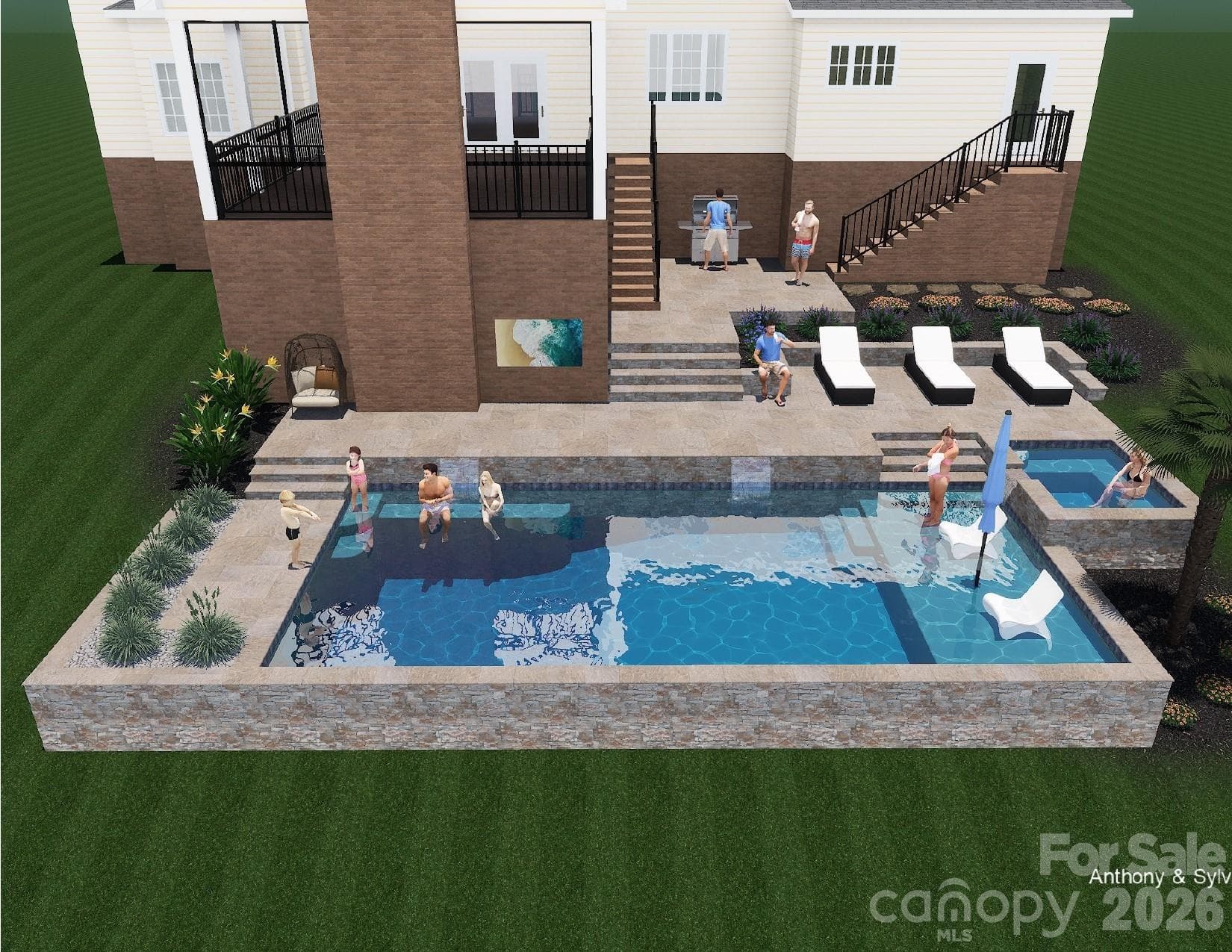 Pool Rendering - 8016 Gulf Creek Road, Lancaster
