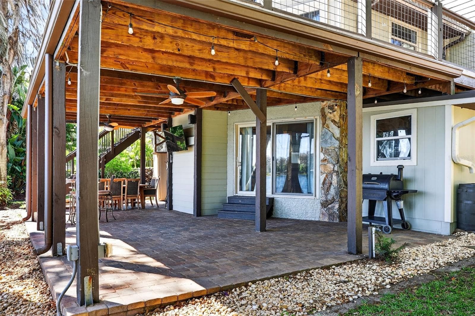 Outdoor paved patio for entertaining. - 19801 GUNN HWY, ODESSA