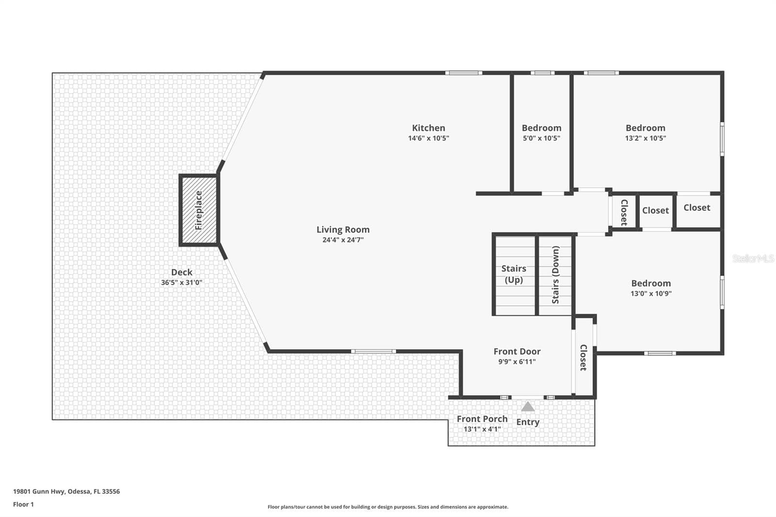 Second Floor. Dimensions are approximate - 19801 GUNN HWY, ODESSA