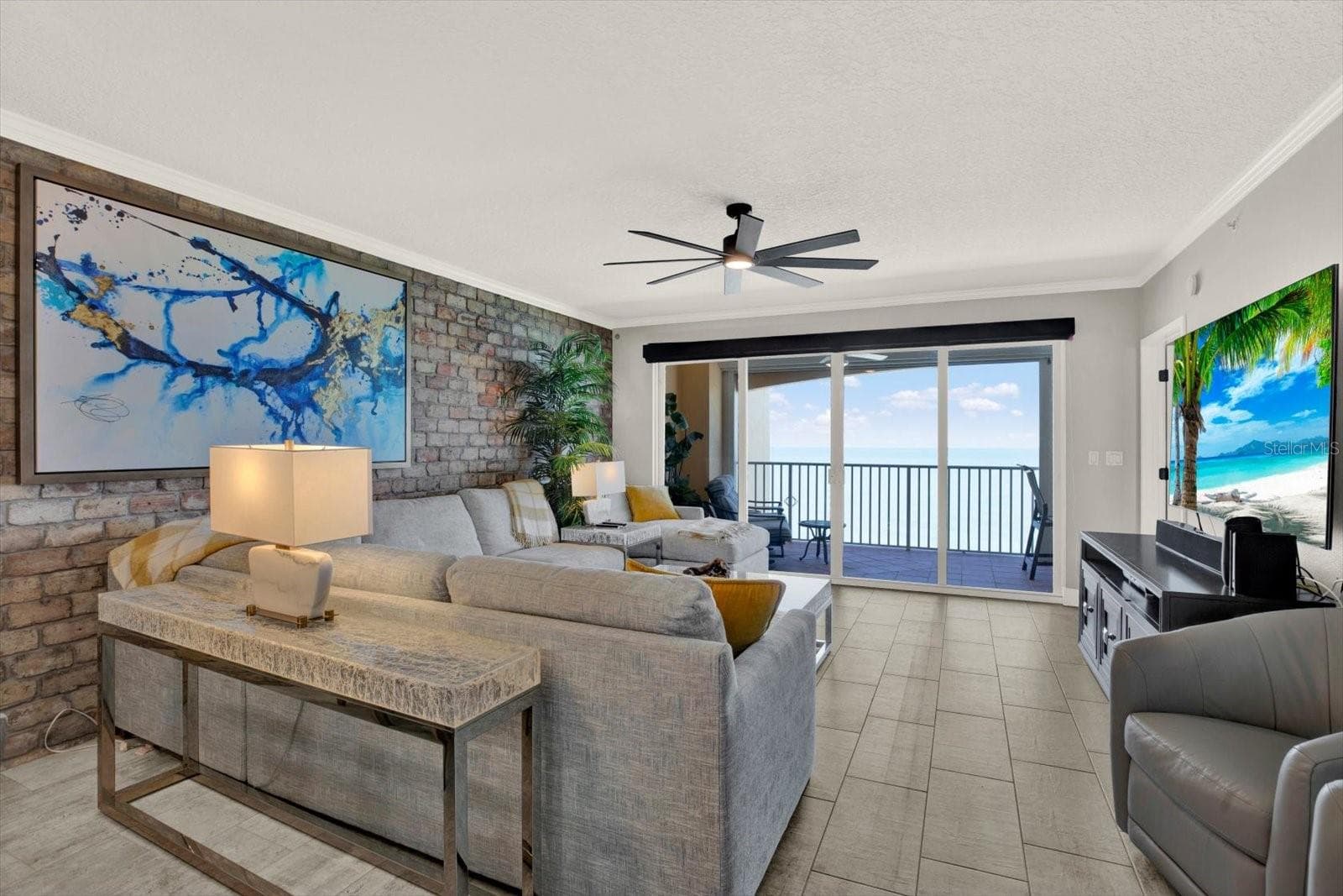 Living Room - 16450 GULF BLVD #763, NORTH REDINGTON BEACH