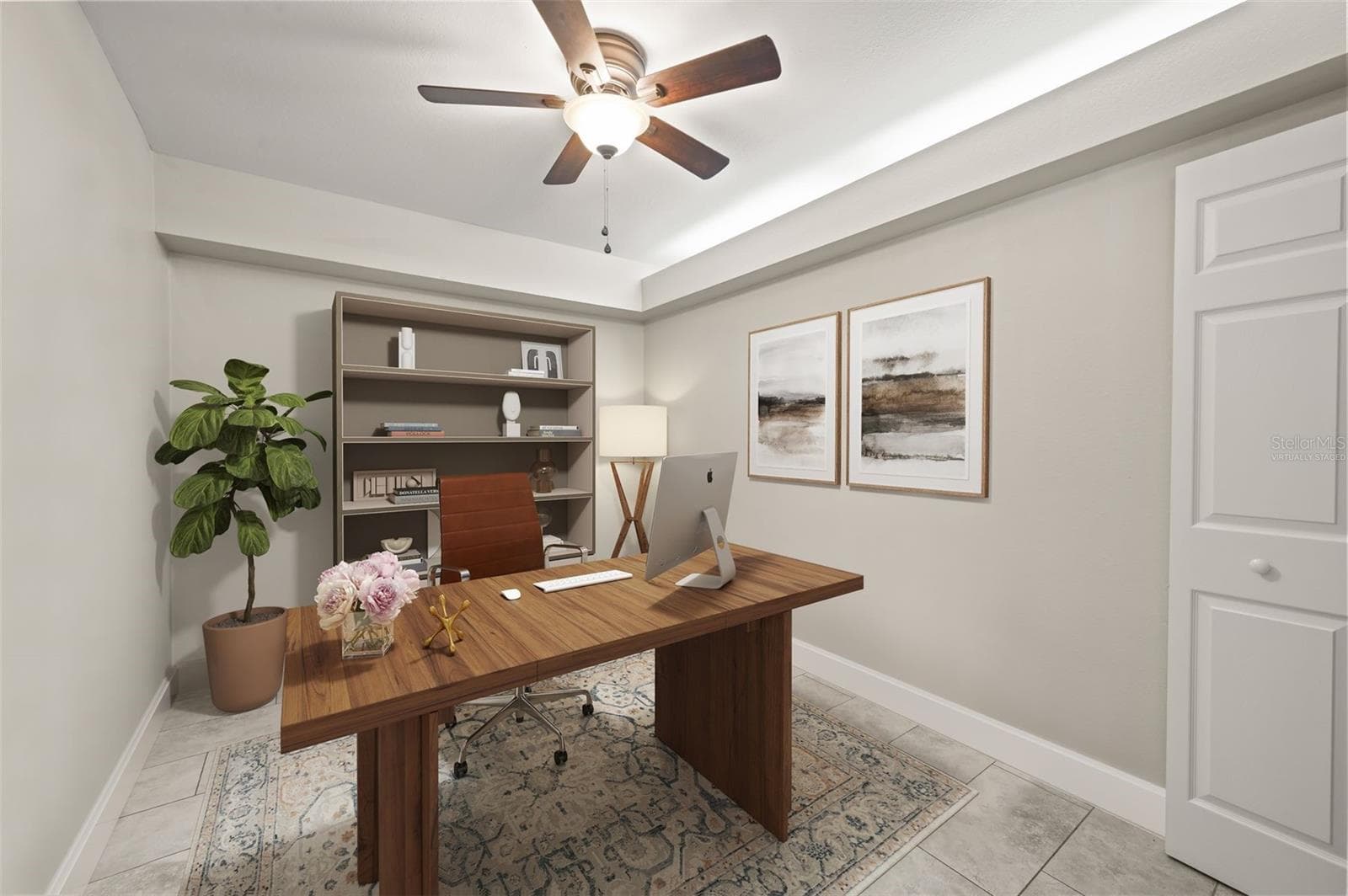 Den - Virtually staged as an office - 4910 COUGAR CT N #103, NAPLES