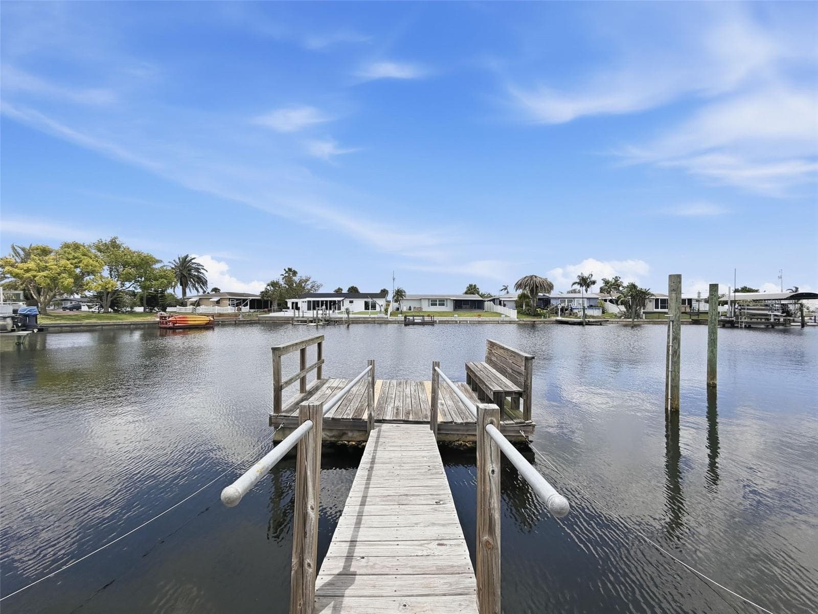 Long plankway provides easy access to the floating dock. - 12735 1ST ISLE, HUDSON