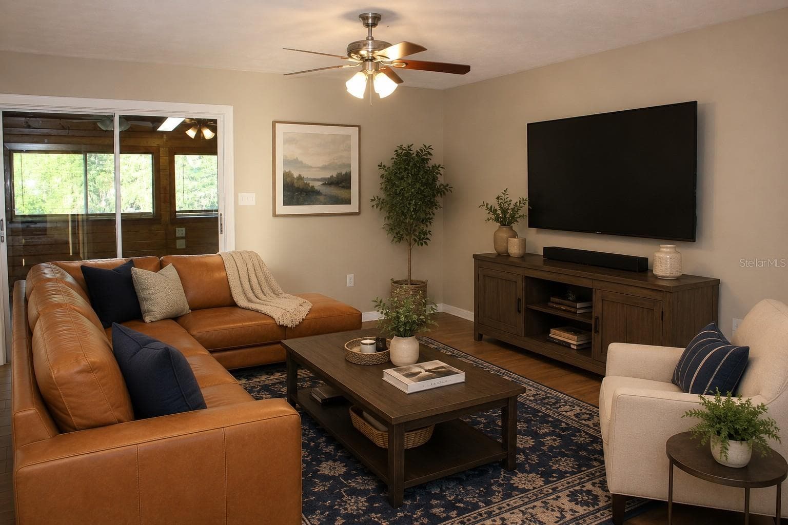 Virtual staged familyroom - 9082 ACORN BLVD, PUNTA GORDA