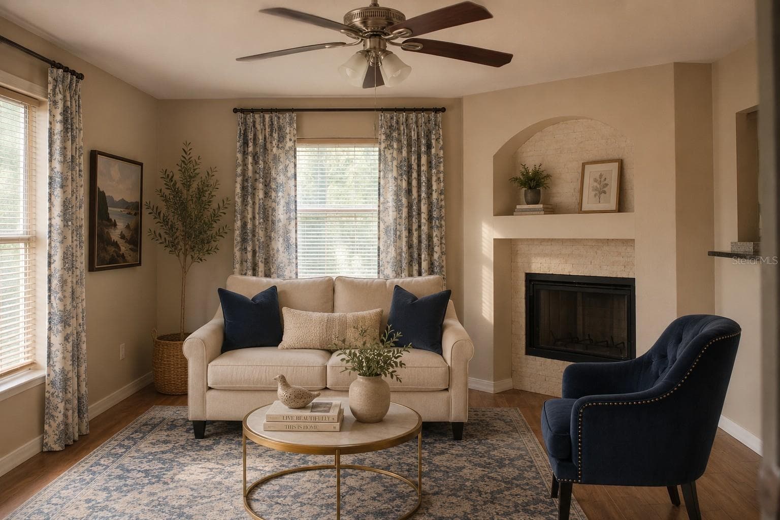 virtual staged livingroom - 9082 ACORN BLVD, PUNTA GORDA