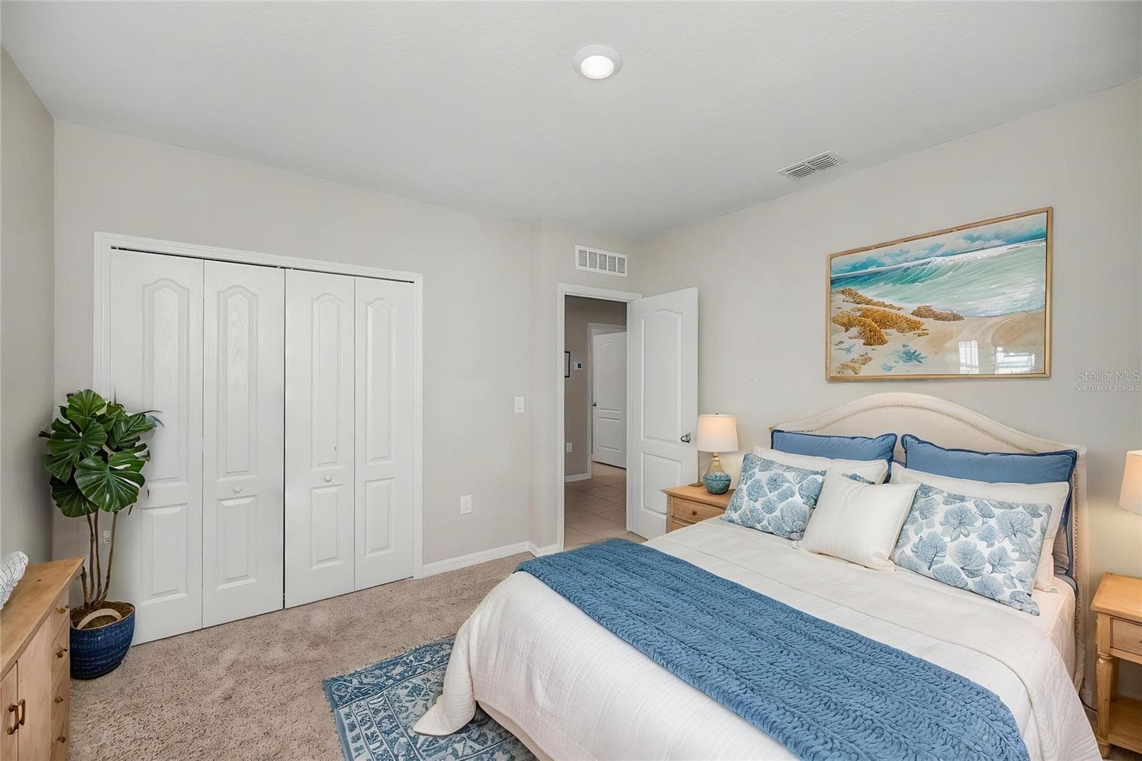 Virtually Staged Bedroom 3 with Large Closet. - 640 ENCARNACION ST, PUNTA GORDA