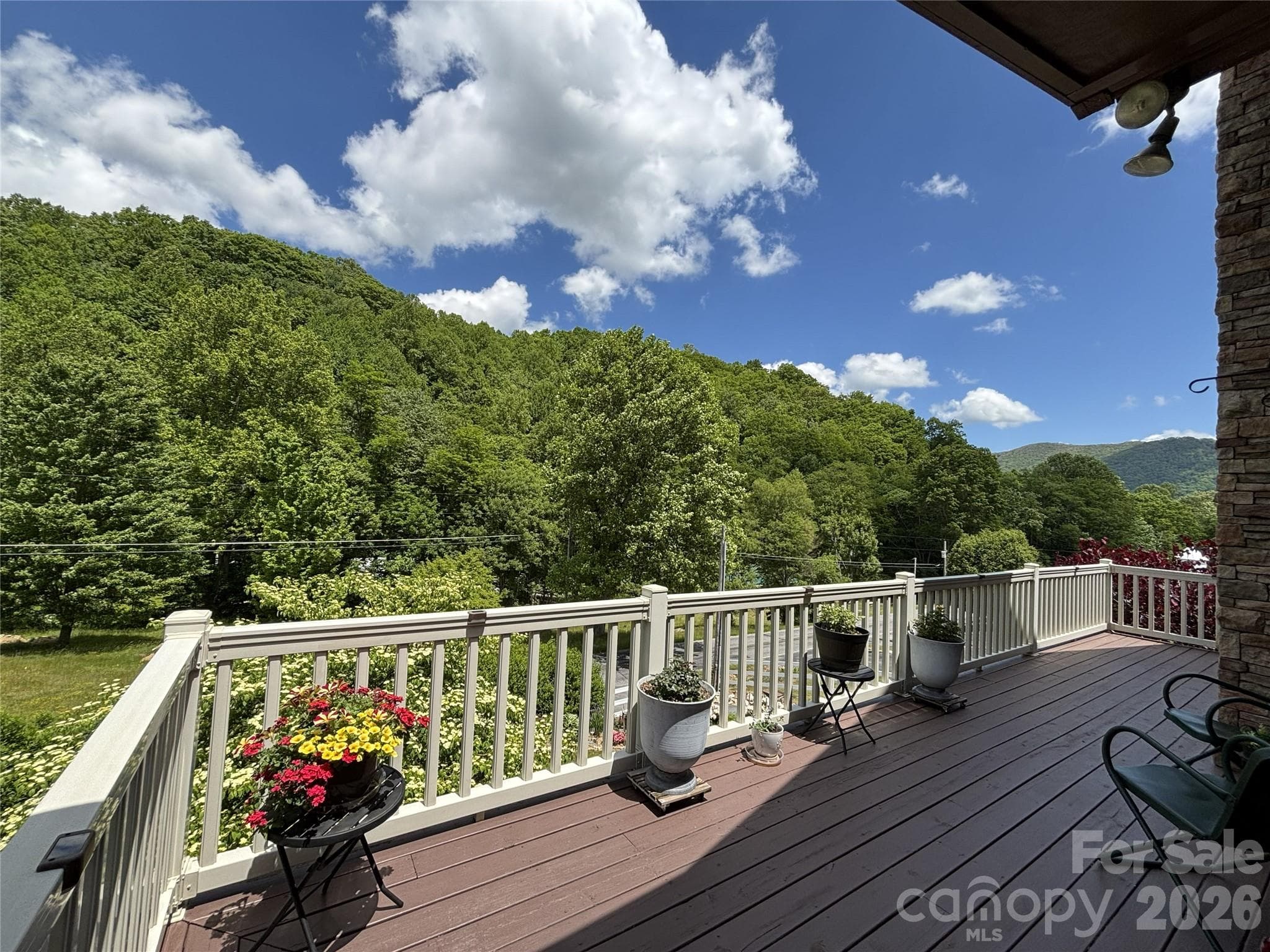 Gorgeous view from the deck. - Maggie Valley