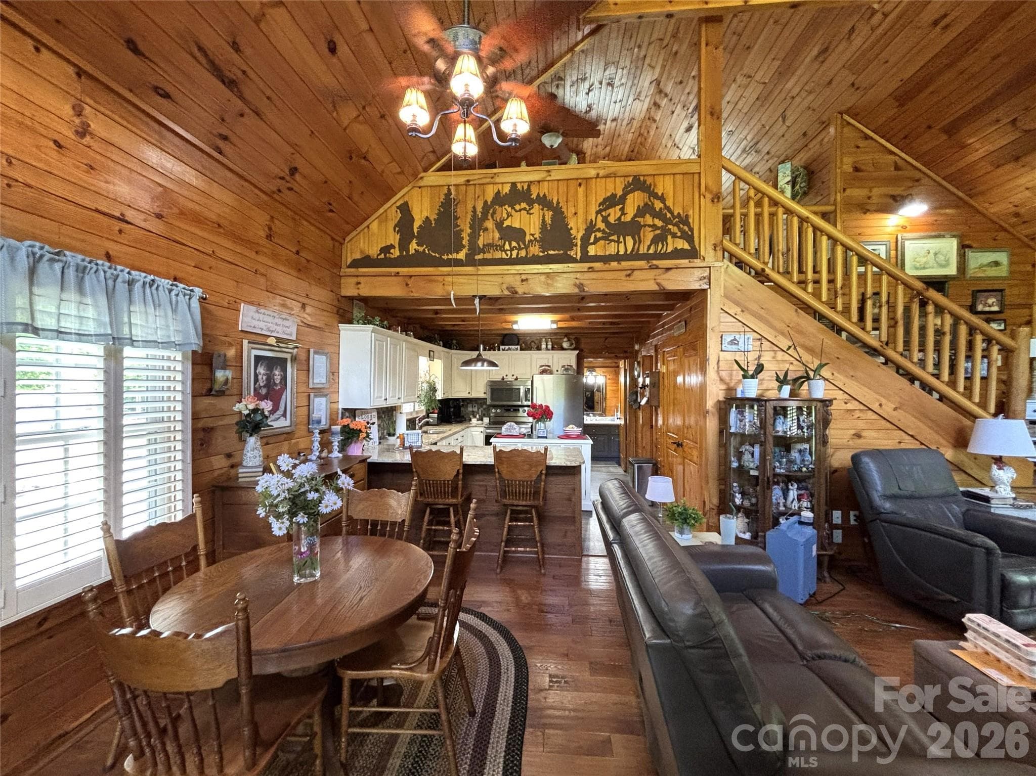 Dining area, open concept kitchen. - Maggie Valley