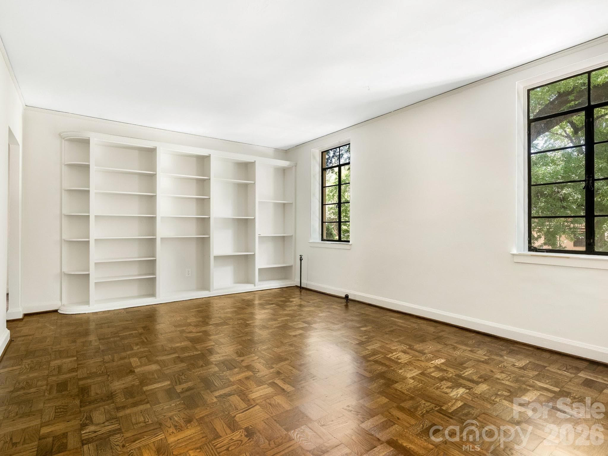 Shelves in Living Room - 1121 Myrtle Avenue, Charlotte
