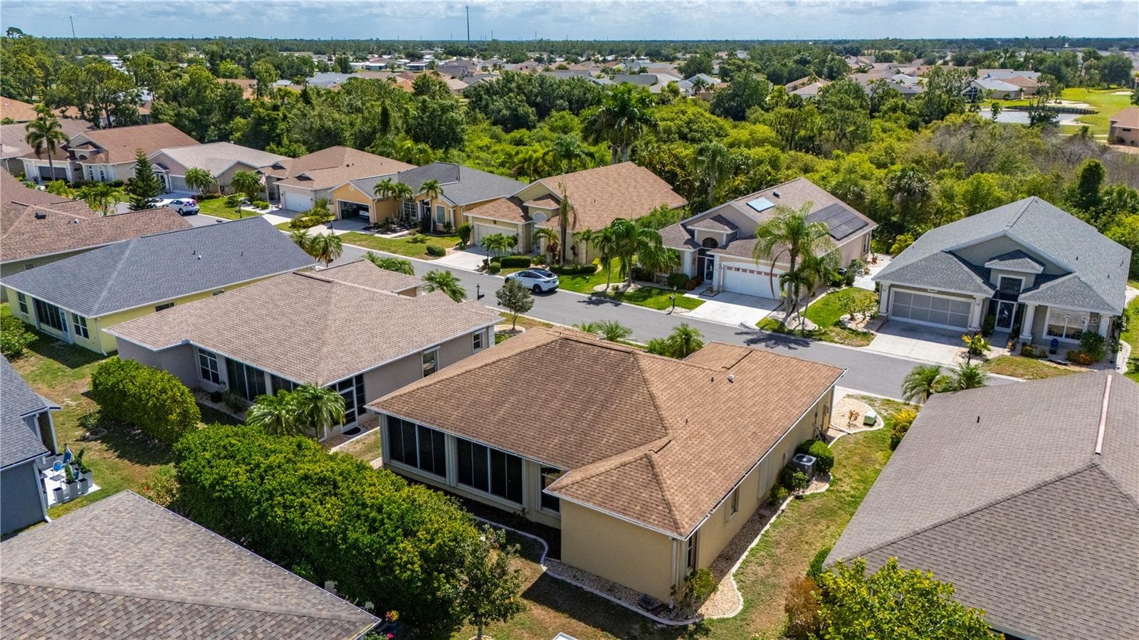 Aerial of back yard, rear view - 1637 PALACE CT, PORT CHARLOTTE
