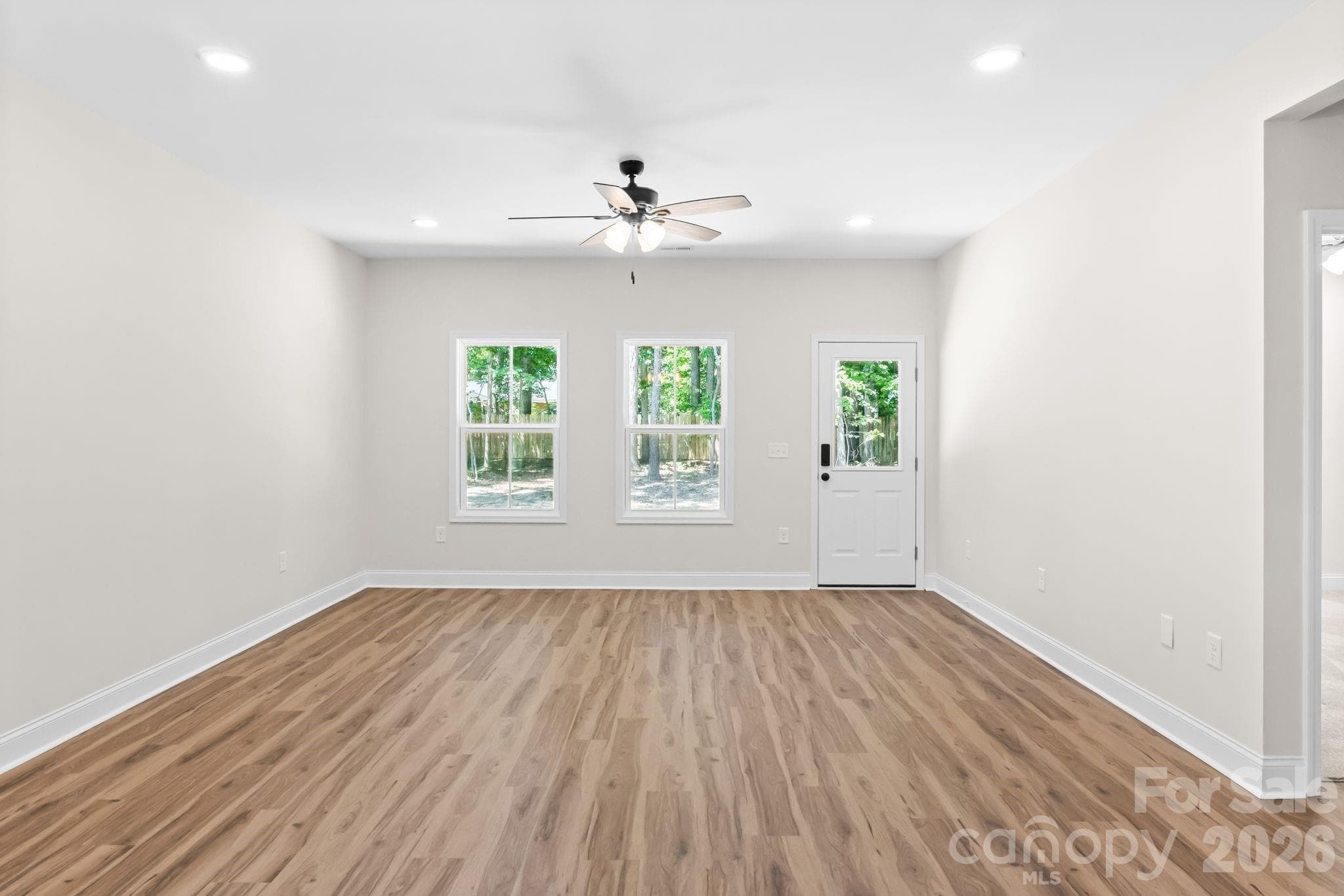 Open floorplan from kitchen to living - 2123 Woodhurst Lane, Albemarle
