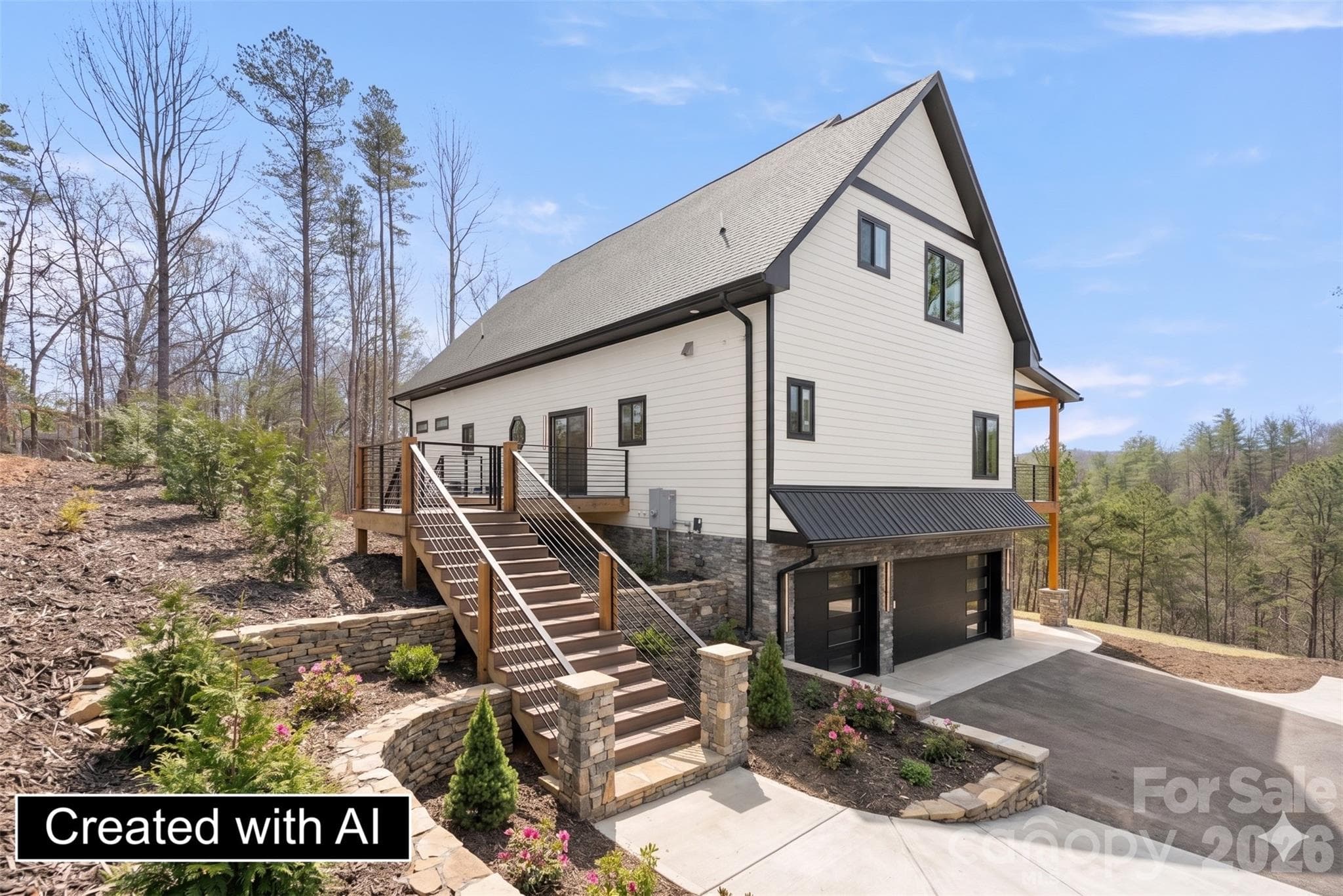 Option to add exterior stairs - 74 Jeranna Road, Mills River