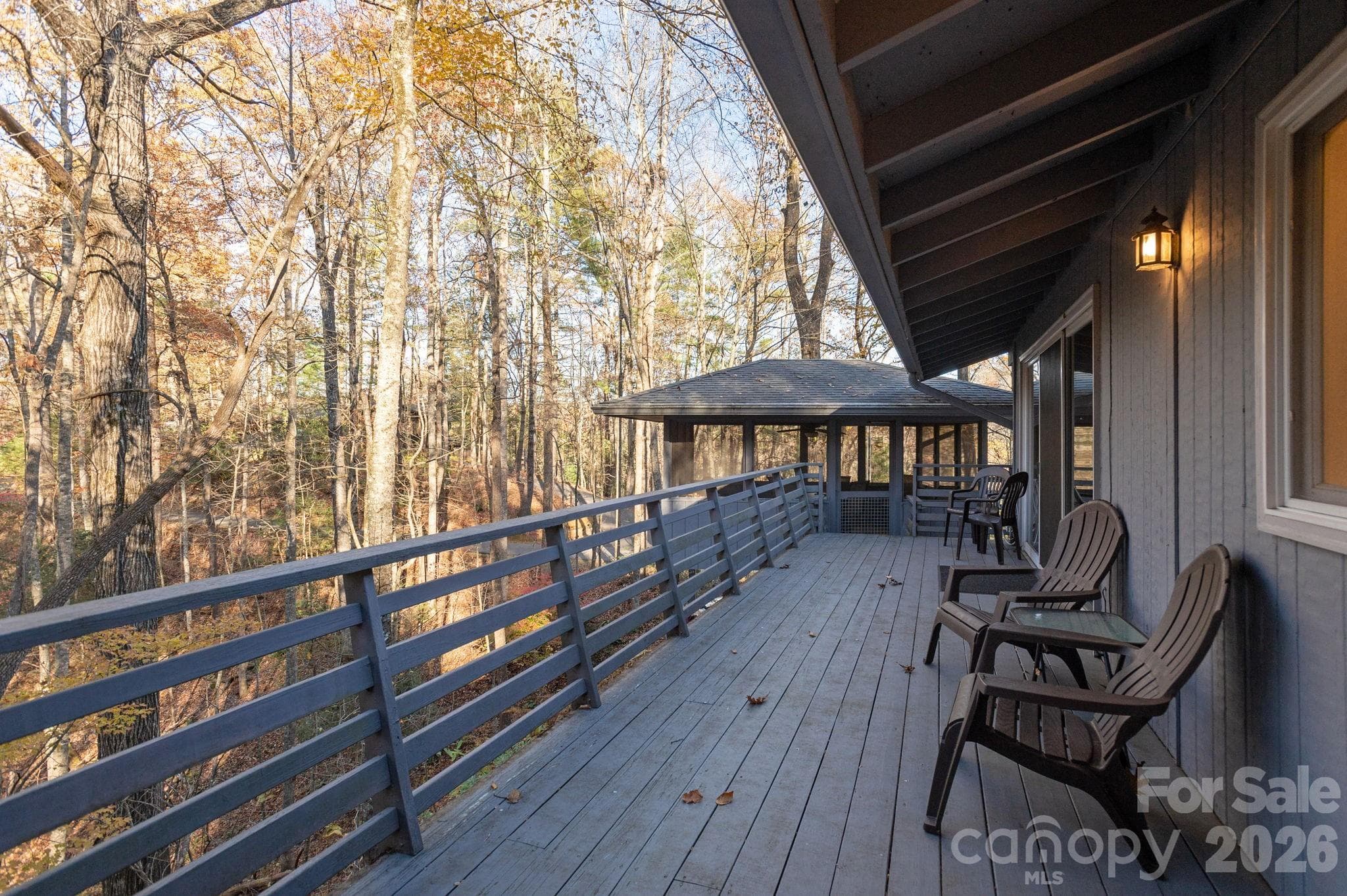 Back Deck in the Trees - 250 Butternut Lane, Brevard