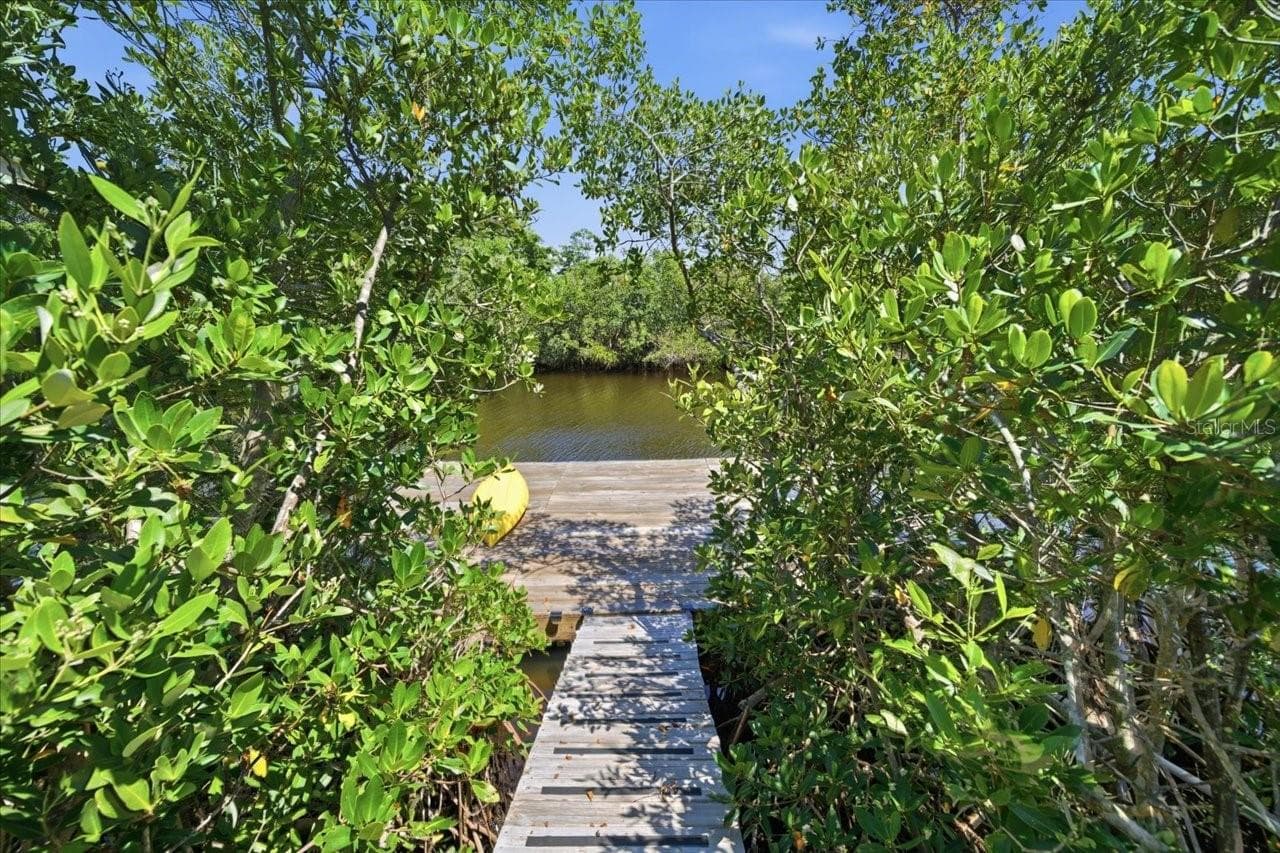 View and walkway to new dock - 1130 S FLORIDA AVE, TARPON SPRINGS