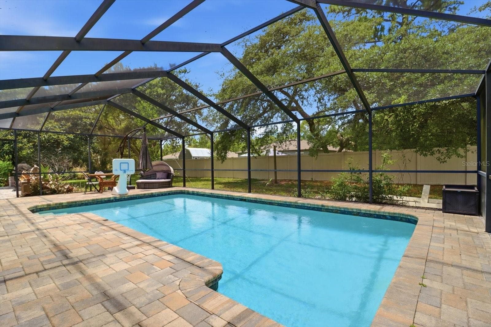 Screened in pool & pavered lanai - 8720 N TROJAN DR, CITRUS SPRINGS