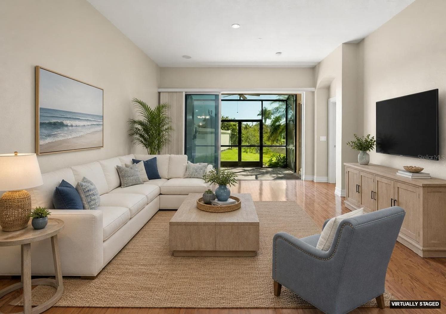 living rm virtual staged - 312 11TH AVE E, PALMETTO