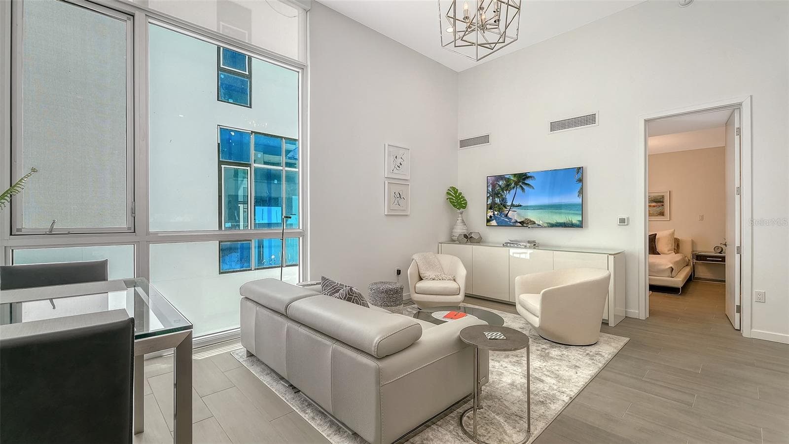 Open concept floor plan with 12 foot ceilings. - 1350 5TH STREET #106, SARASOTA