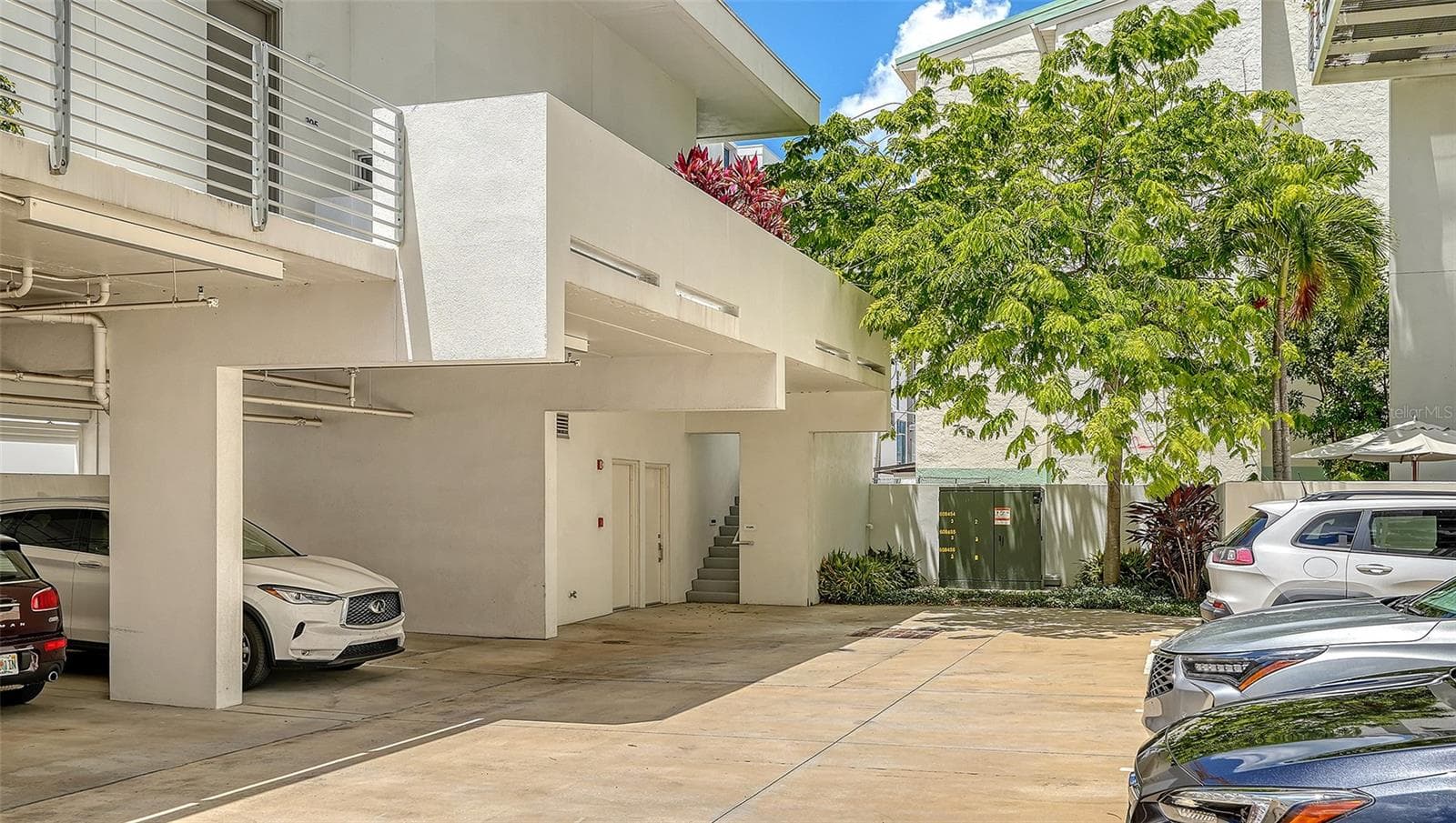 Spacious gated parking courtyard with secure entry off 4th Way. - 1350 5TH STREET #106, SARASOTA