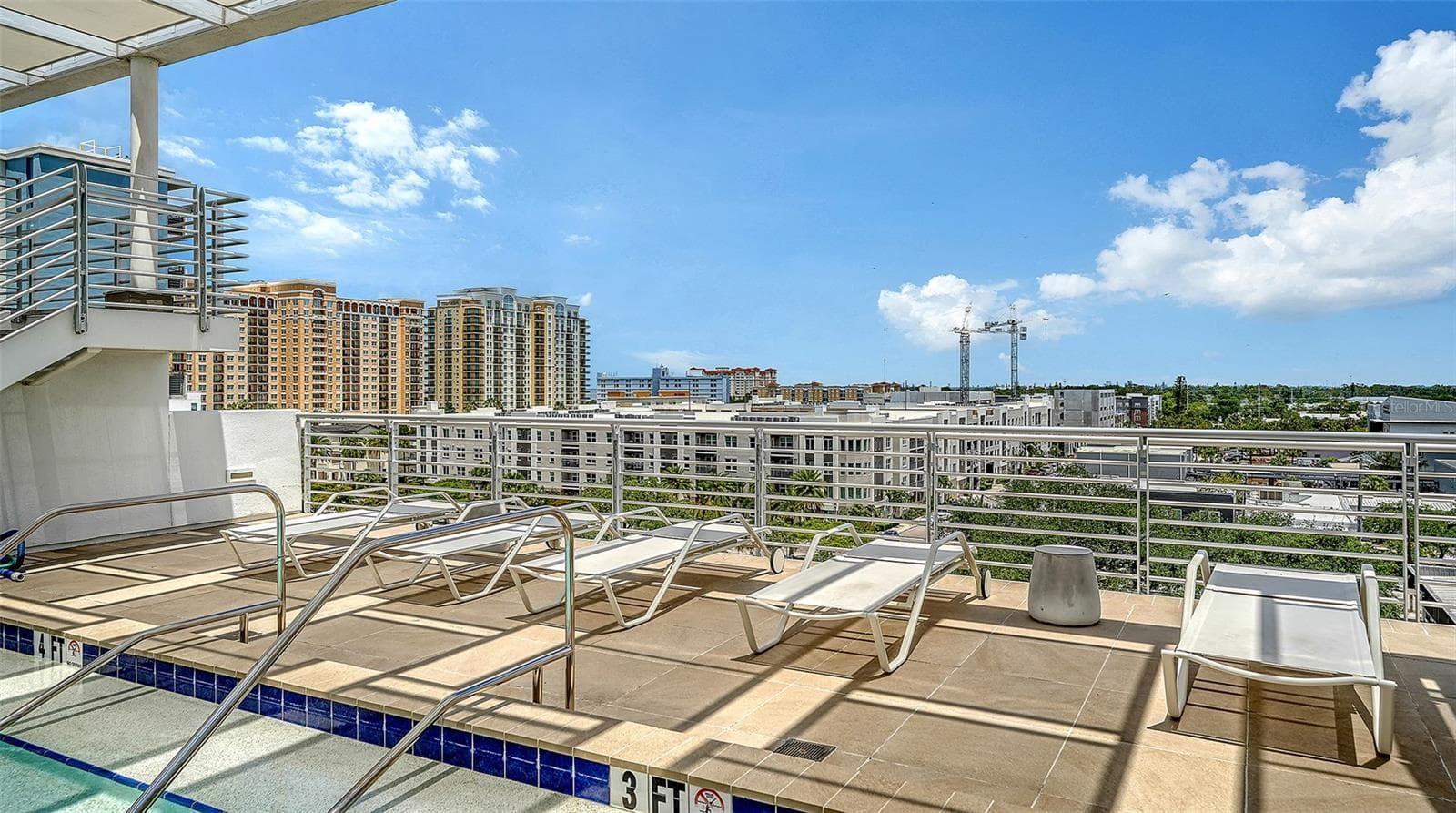 Solar heated rooftop pool wtih unobstructed city views of Sarasota. - 1350 5TH STREET #106, SARASOTA