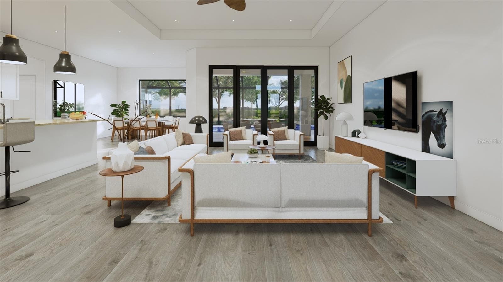 Proposed Project Rendering Living 2 - 835 ROTONDA CIR, ROTONDA WEST