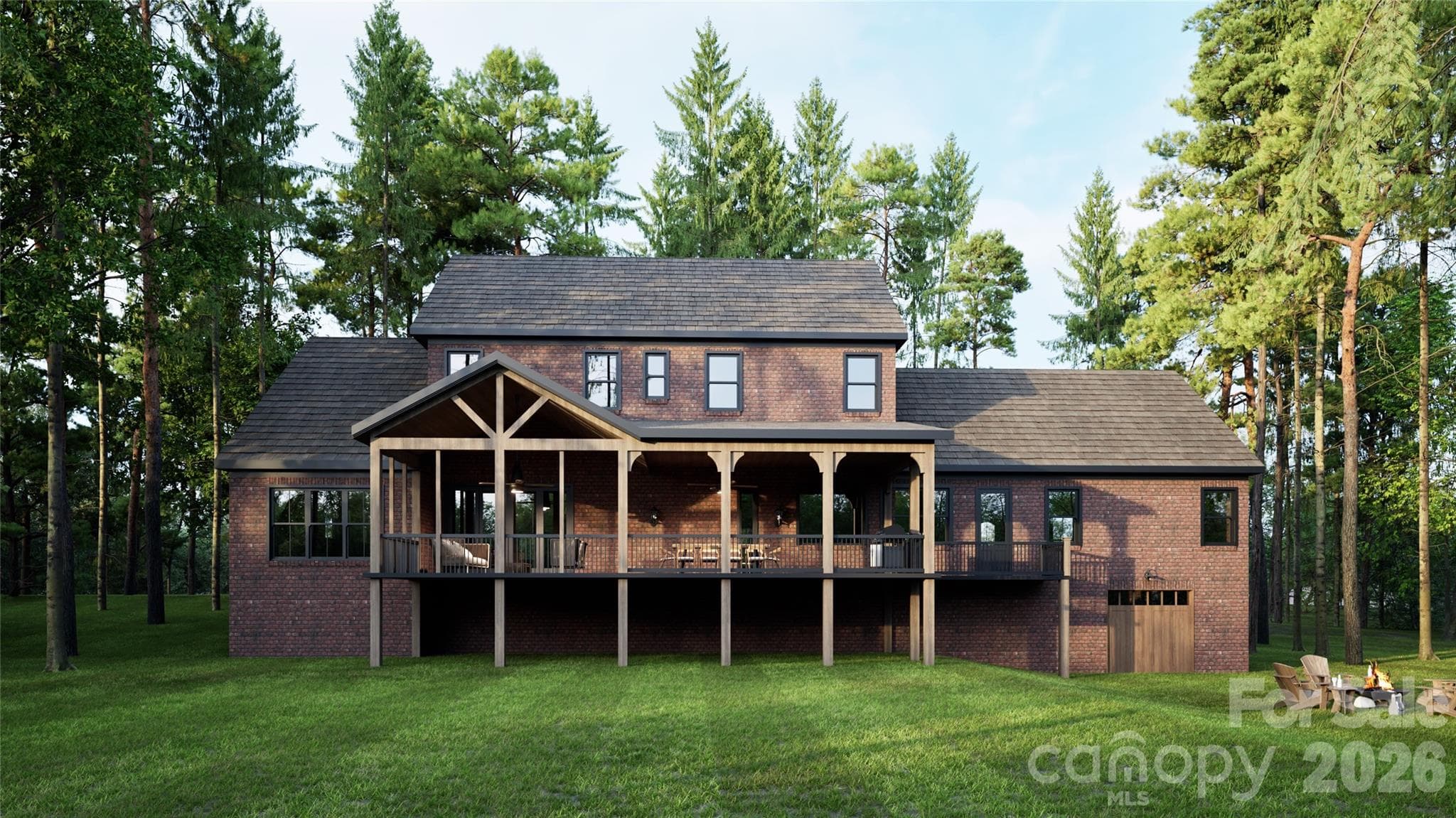 Finished Exterior Rendering - 295 Roberts Lane N, Flat Rock
