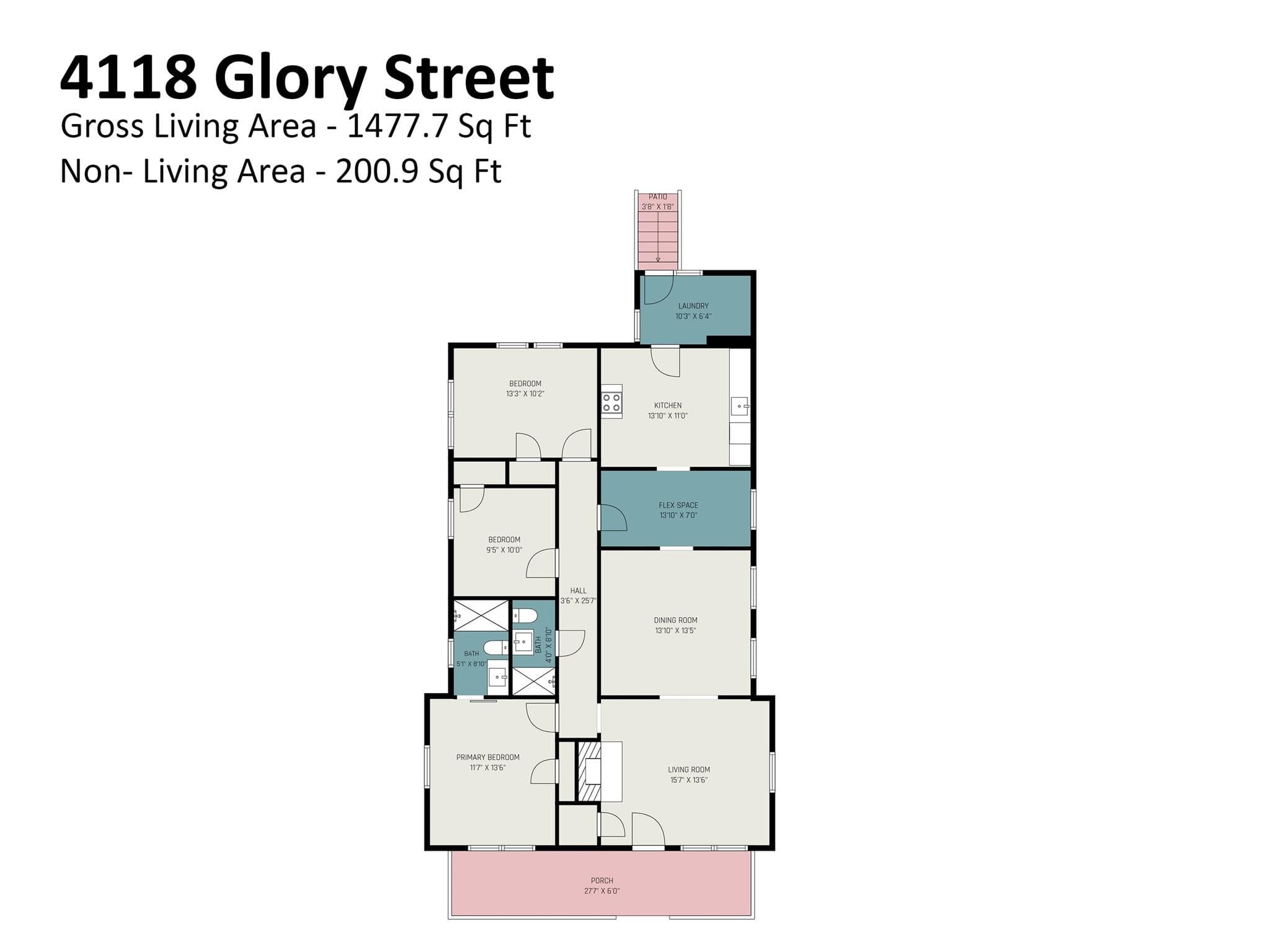 Floor Plan - 4118 Glory Street, Charlotte