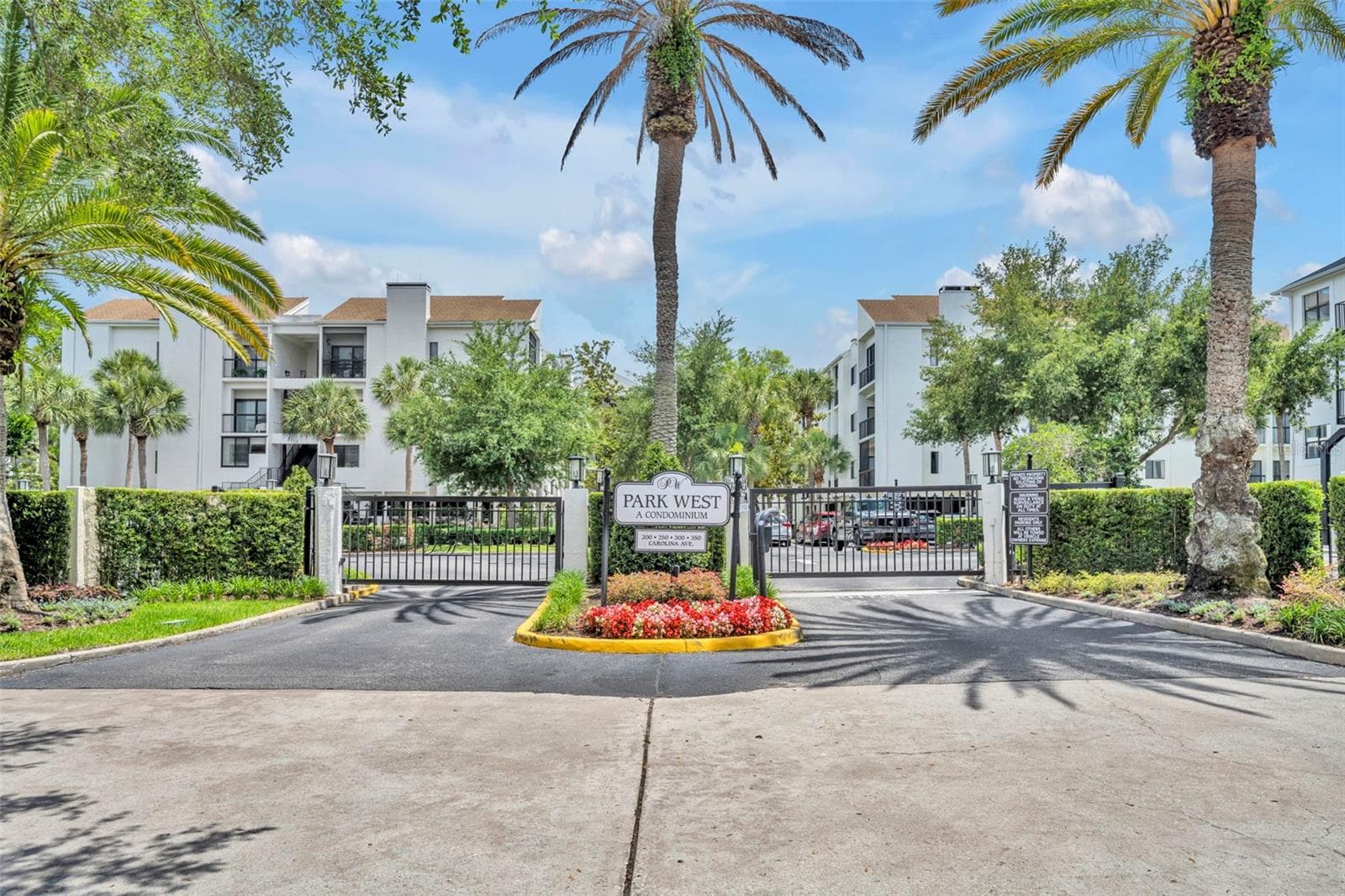 As THE gated community of Winter Park, the entrance provides elegant security. - 300 CAROLINA AVE #402C, WINTER PARK