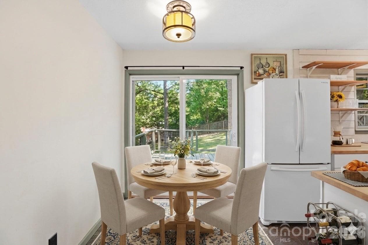 Virtually staged dining area - 38 Nixon Terrace, Asheville