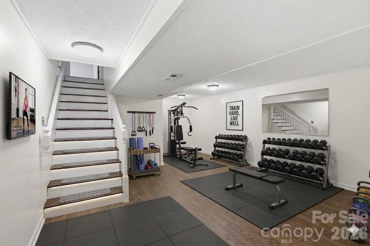 Virtually staged lower level bonus room - 38 Nixon Terrace, Asheville
