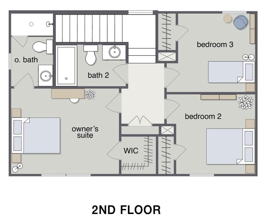 upper level floor plan - 209 James Street, Kannapolis
