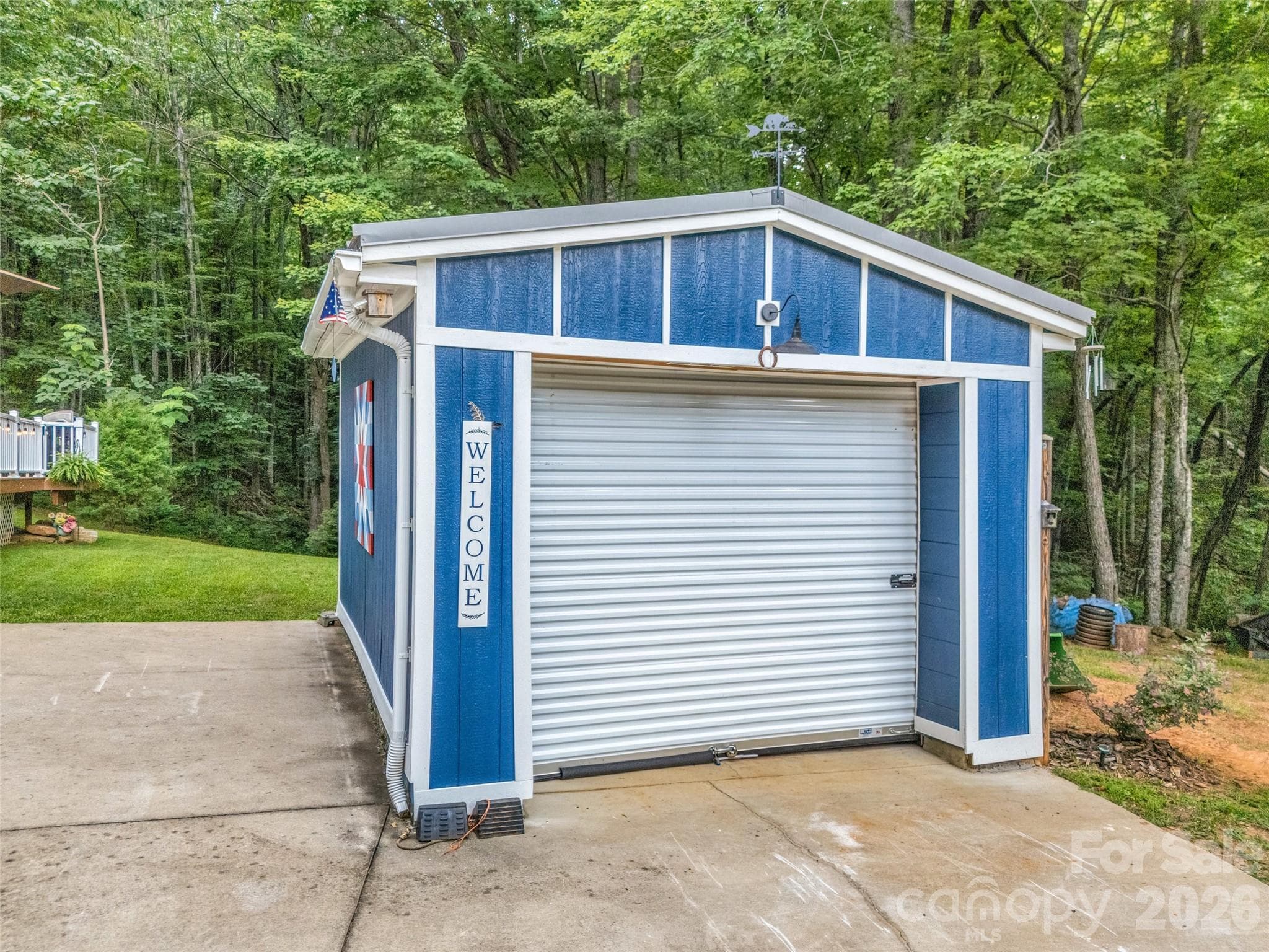 Garage with ample storage - 479 Camp Hill Road, Lake Lure