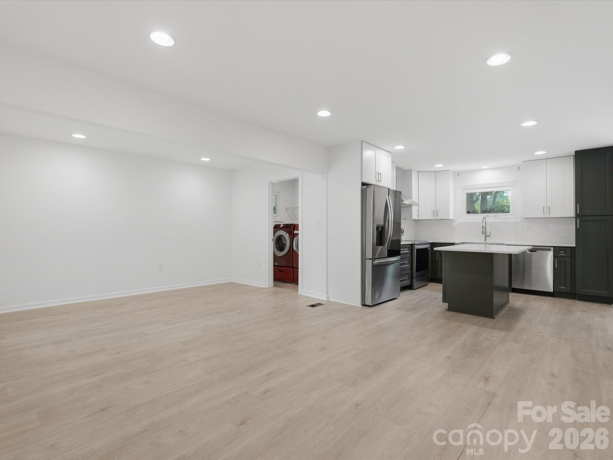 Kitchen, Dining, Living Area - 3633 Rosehaven Drive, Charlotte