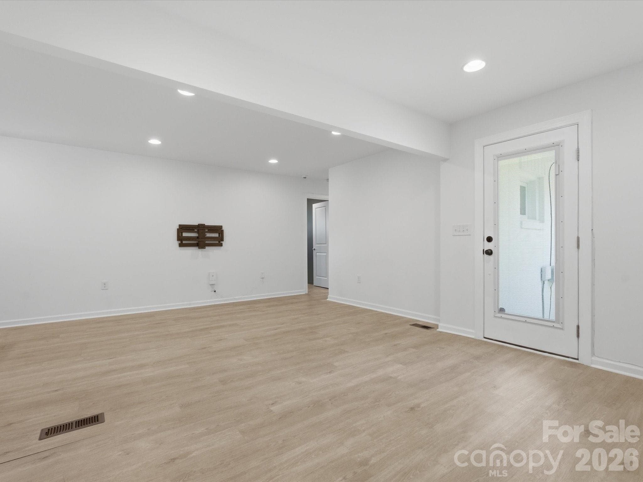 Living, Dining, and Back Door - 3633 Rosehaven Drive, Charlotte