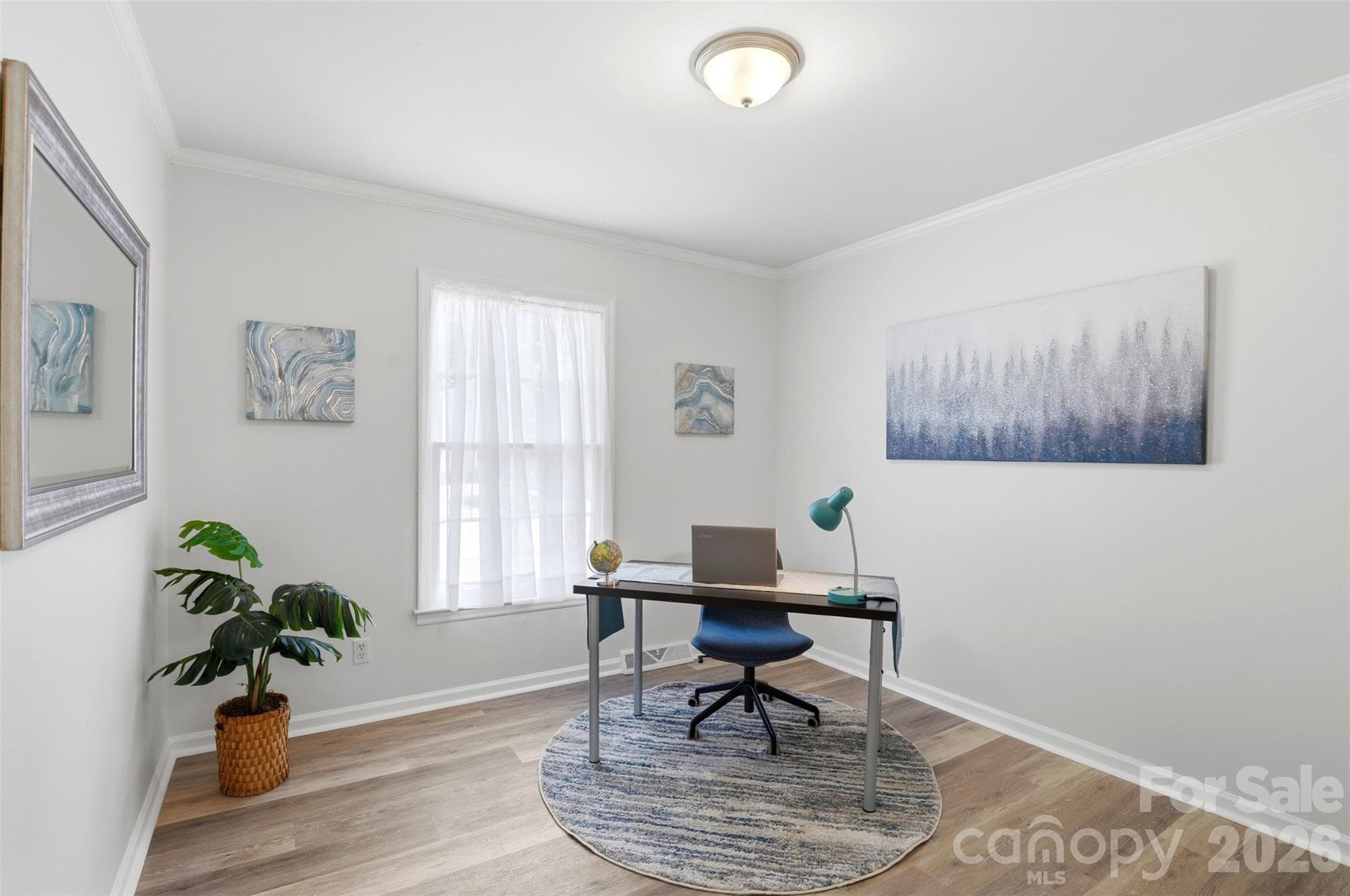 Spacious bedrooms, here staged as a home office - 9624 Central Drive, Mint Hill