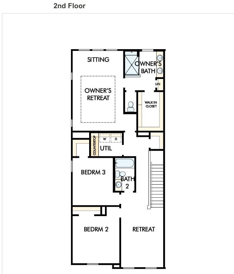 Second Floor Plan - 284 Alluvium Lane, Waxhaw