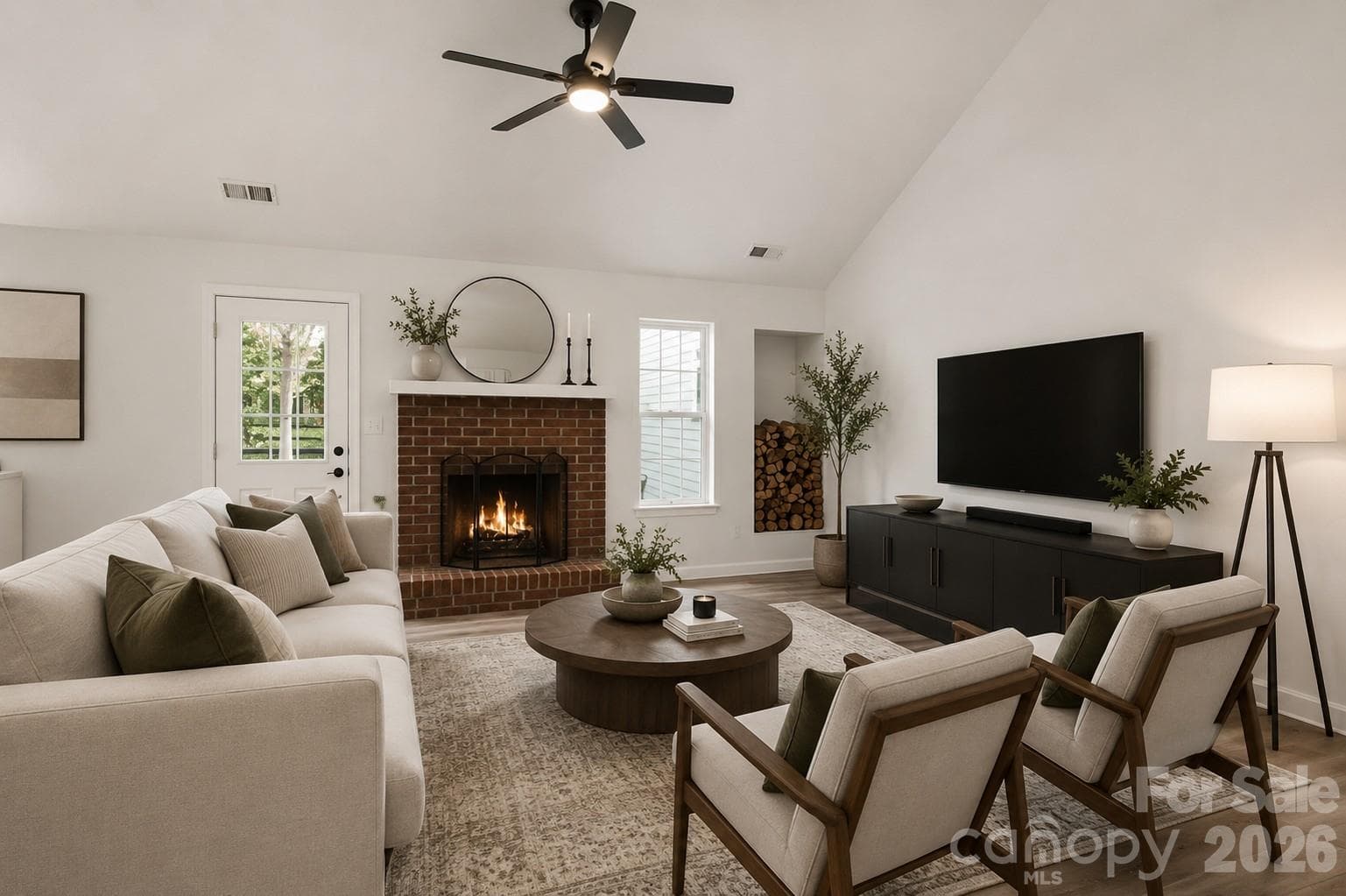 Great living room virtually staged - Indian Trail