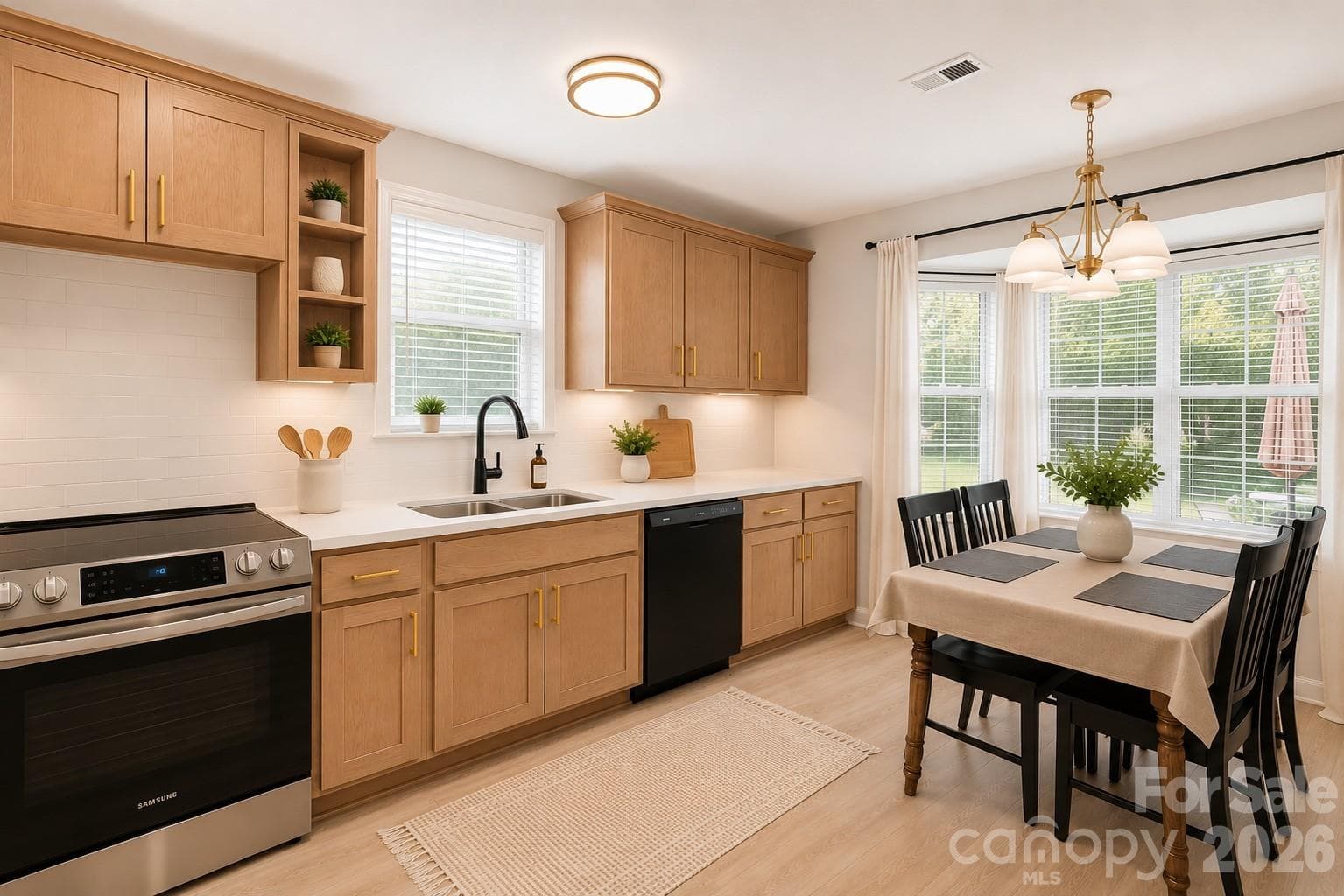 Kitchen virtually staged - Indian Trail