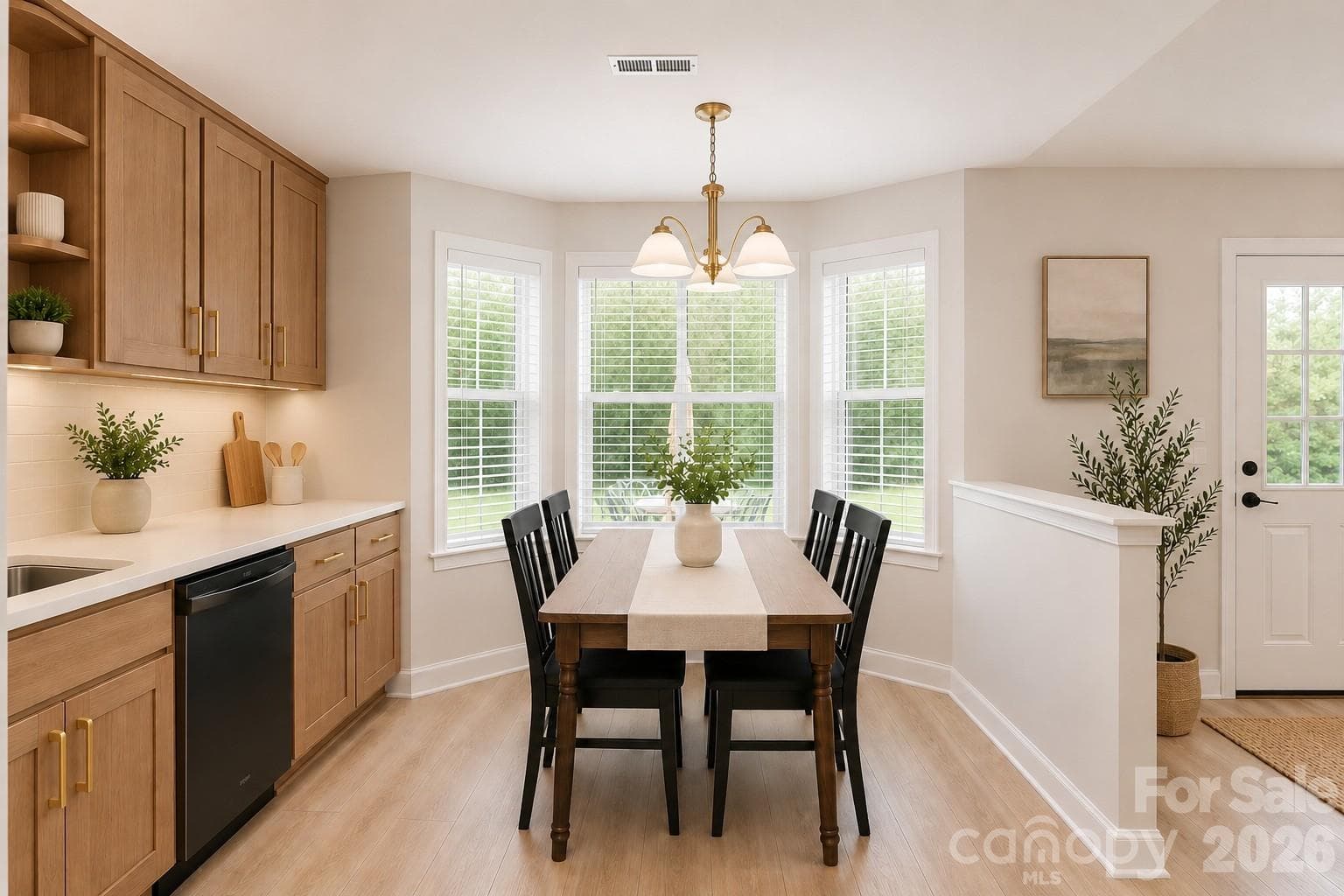 Kitchen virtually staged - Indian Trail