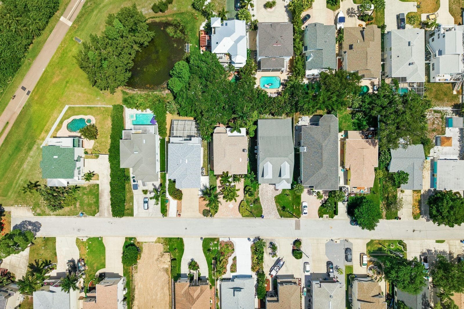 Aerial with Pinellas Trail to side - 503 PALM AVE, PALM HARBOR