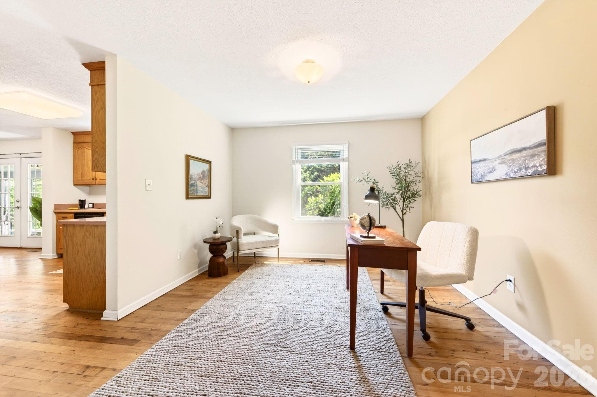 Formal dining room being used as a main floor office - 109 Lovers Loop Road, Asheville