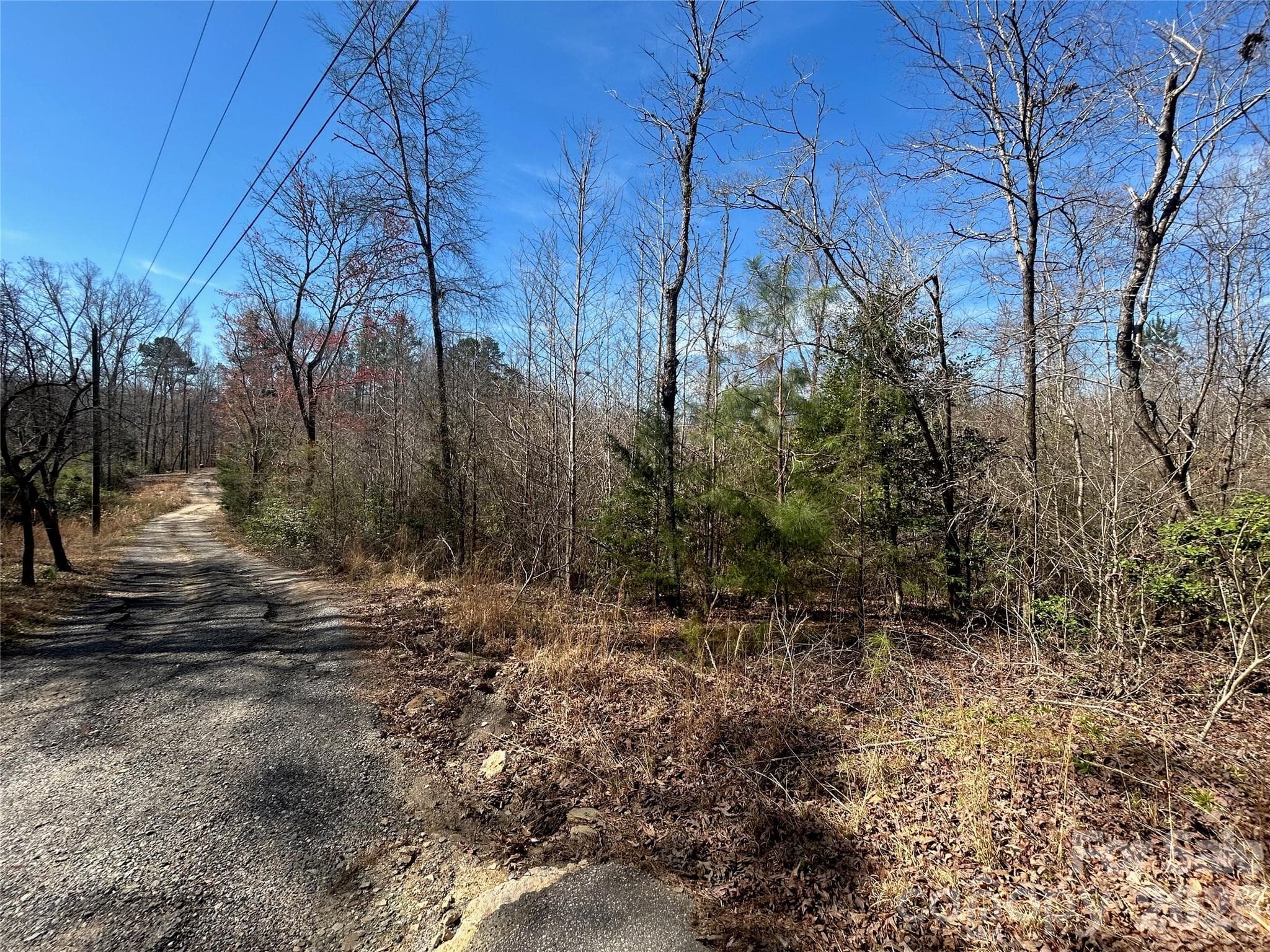 Pavement ends, gravel road on John Short - TBD Green Pond Road, Indian Land
