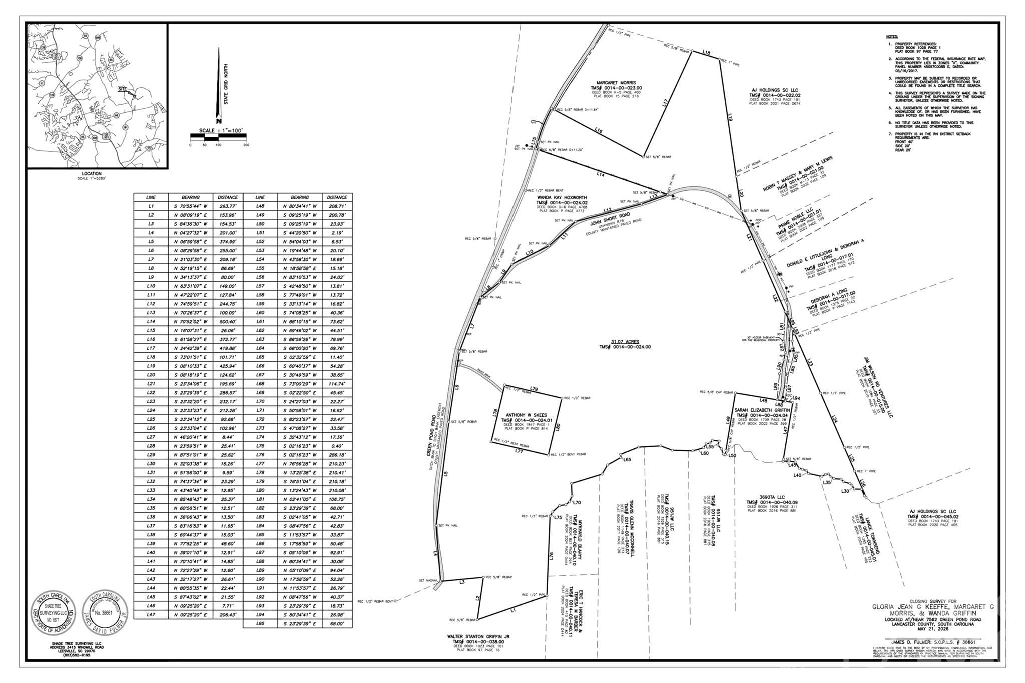 Plat - TBD Green Pond Road, Indian Land