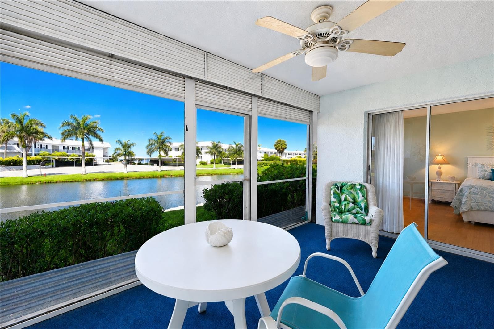 Condo view to right with Sarasota Bay between the buildings - 4809 INDEPENDENCE DR, BRADENTON