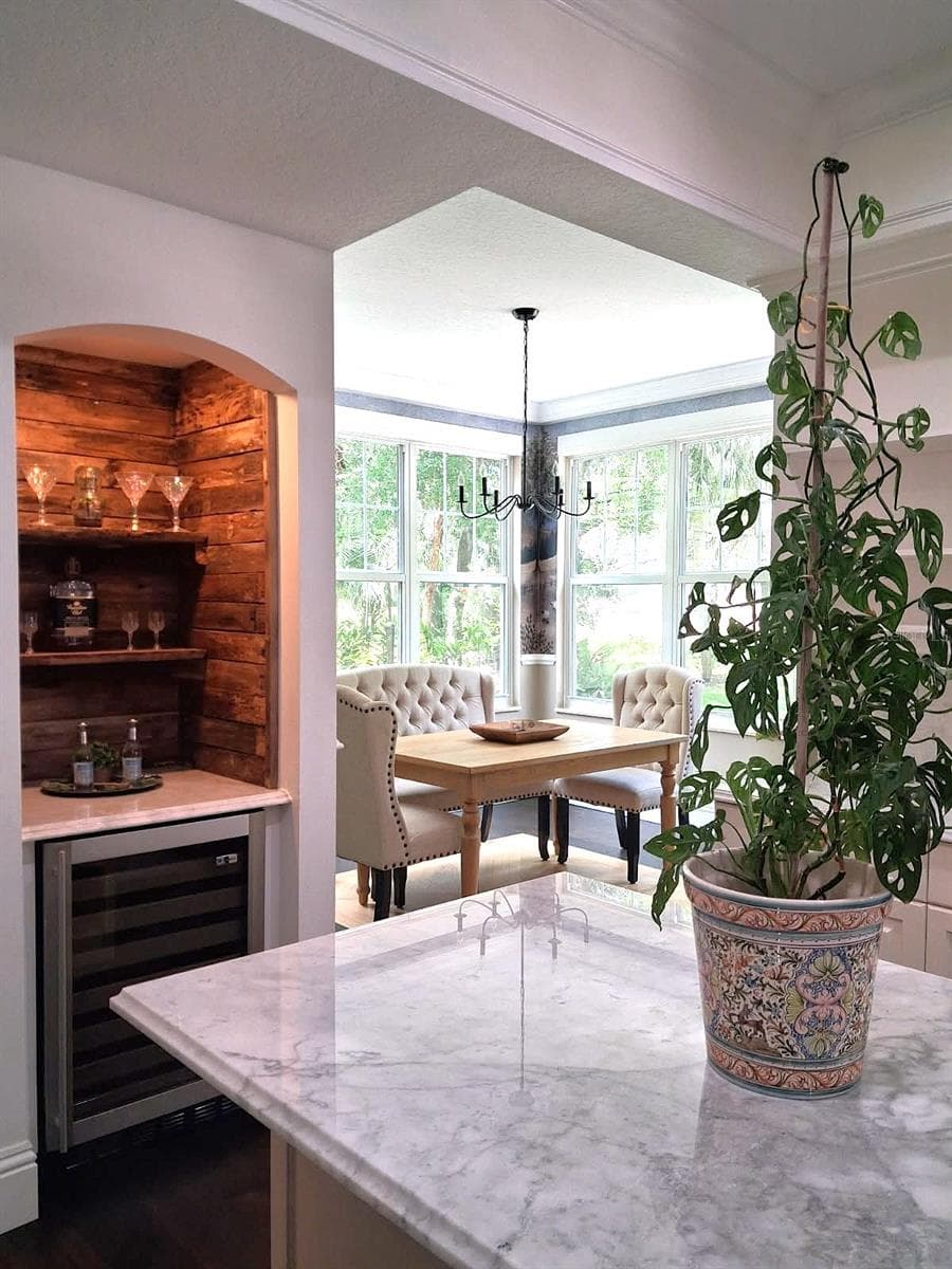 Sunny Breakfast Nook off Kitchen with New Impact Windows & view of Golfcourse - 3171 DICK WILSON DR, SARASOTA