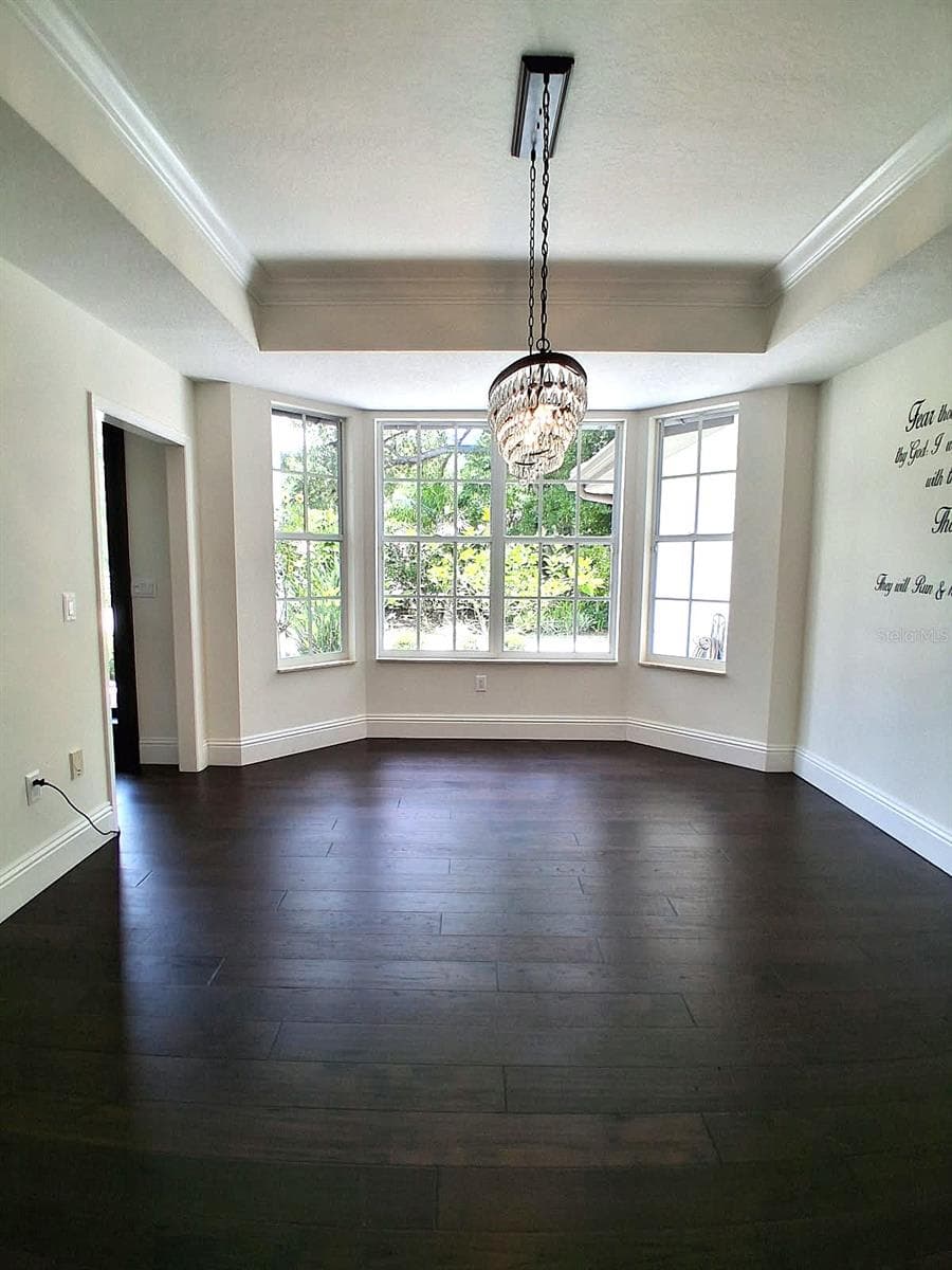 Formal Dining Room with Trey ceiling, New floors - 3171 DICK WILSON DR, SARASOTA