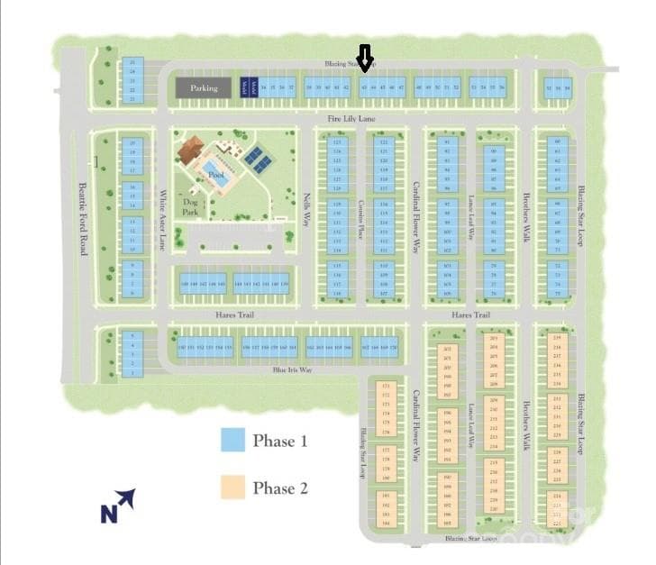 Community Map Showing Homesite 43 - Charlotte